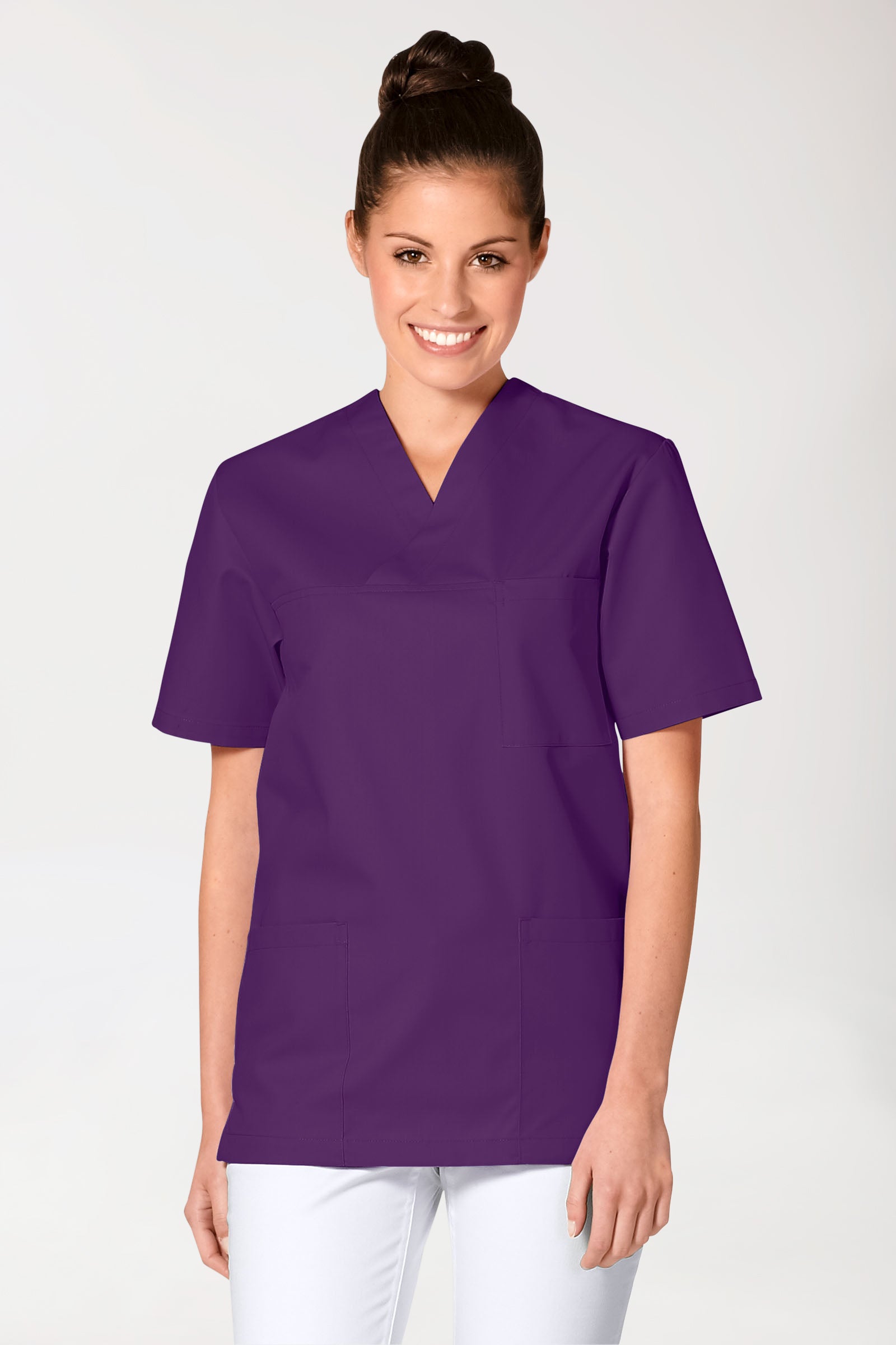 JUST STRONG Schlupfkasack Unisex - V-Ausschnitt lila, Vue de face