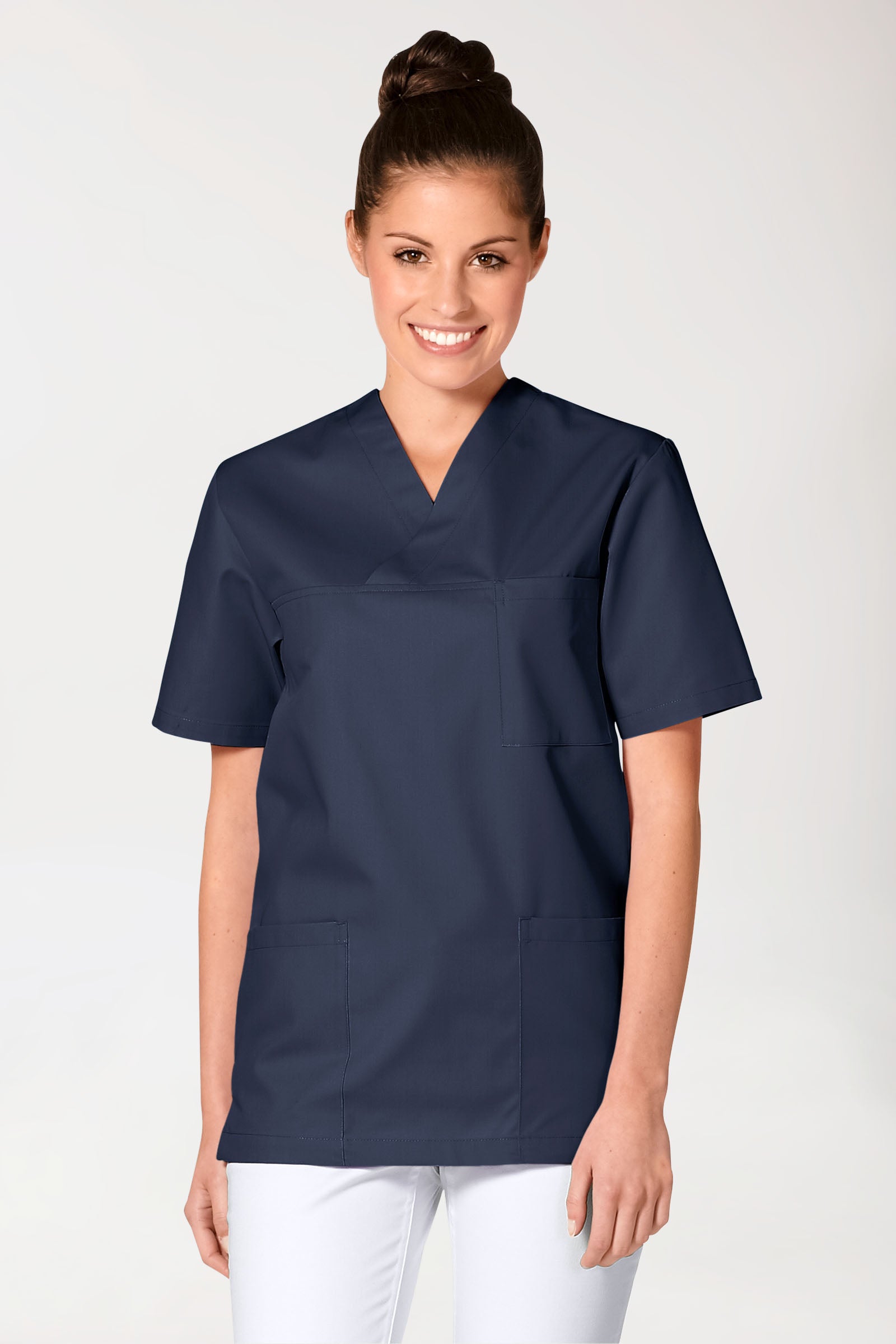 JUST STRONG Schlupfkasack Unisex - V-Ausschnitt navy, Vue de face