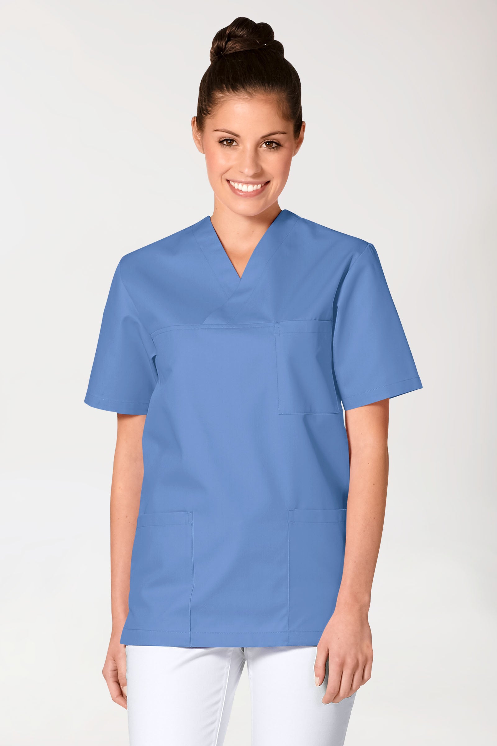 JUST STRONG Schlupfkasack Unisex - V-Ausschnitt petrolblau, Vue de face