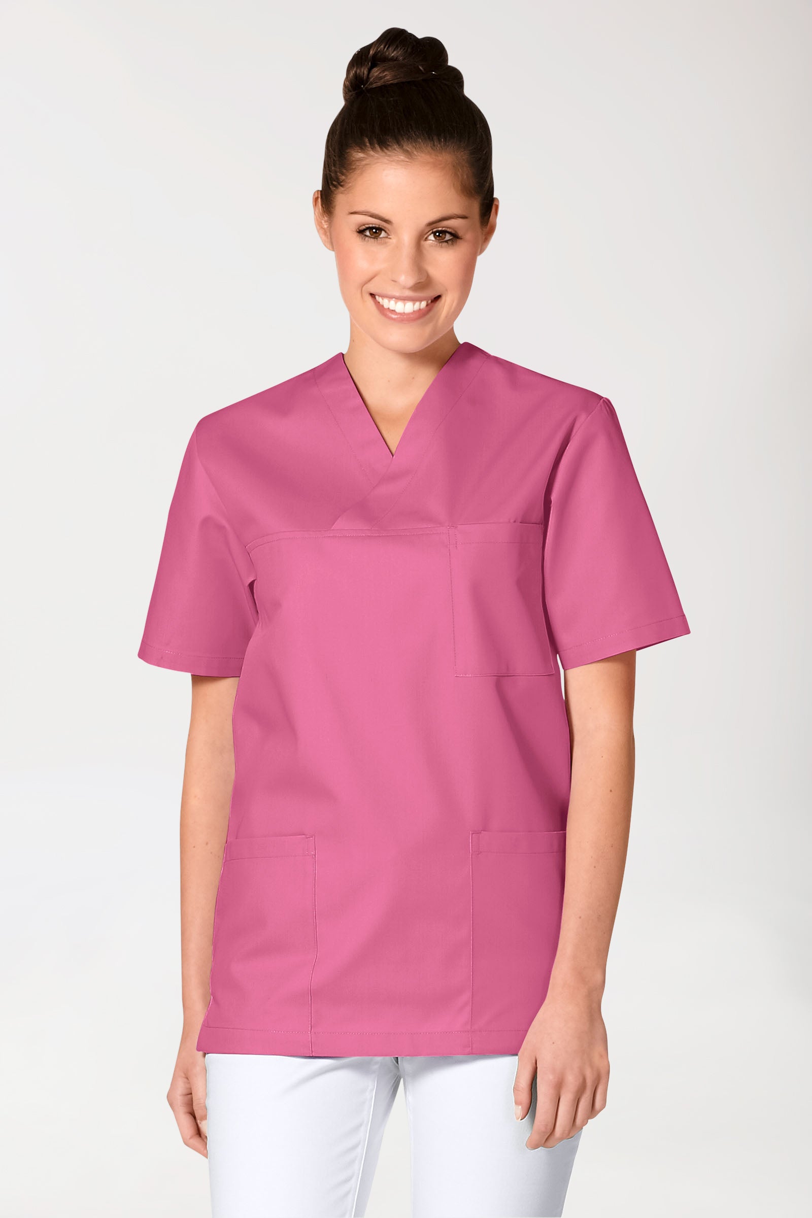 JUST STRONG Schlupfkasack Unisex - V-Ausschnitt rosenholz, Vue de face