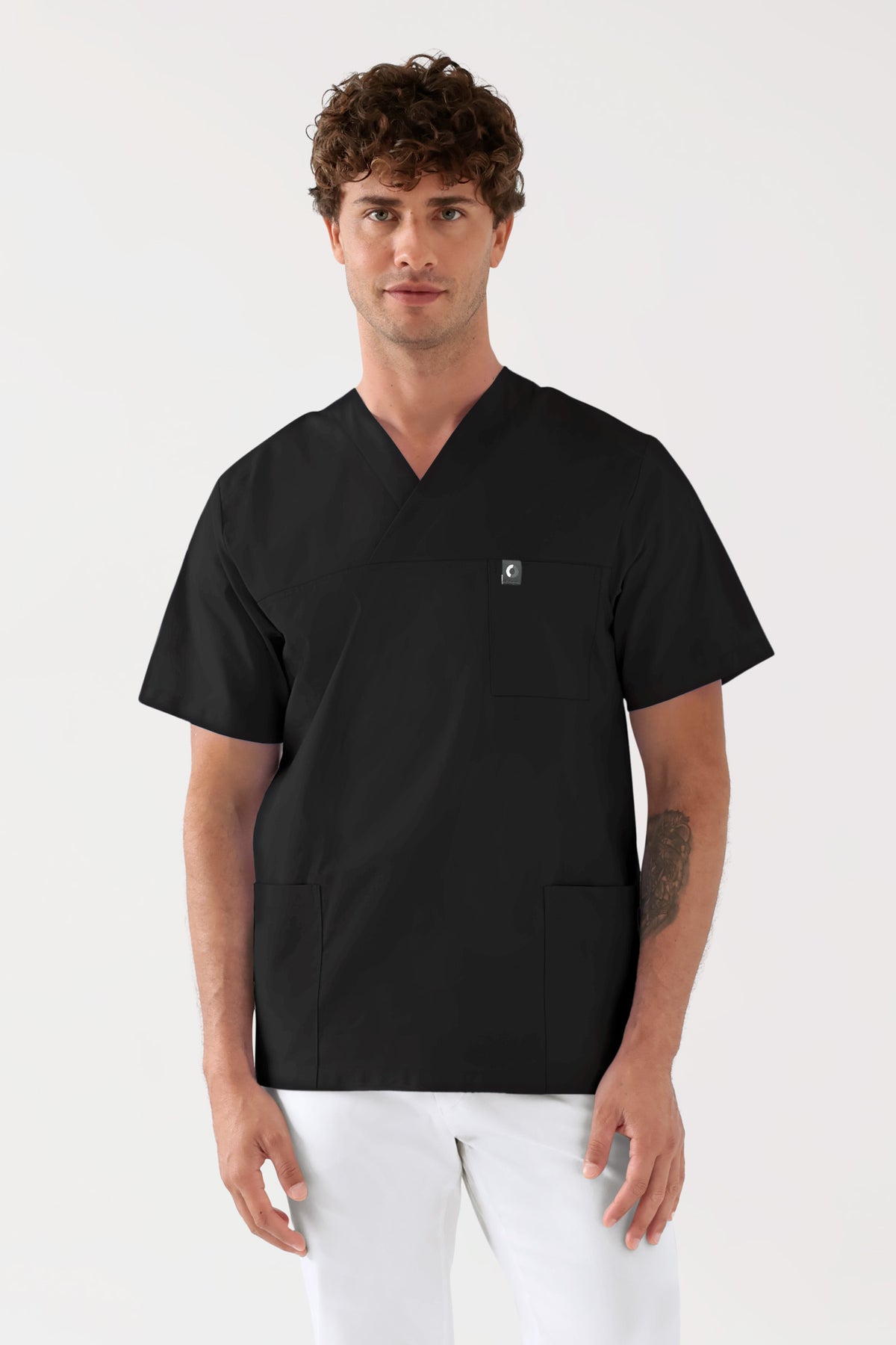 Baumwolle Schlupfkasack Unisex - Doppelpack schwarz, Vue de face
