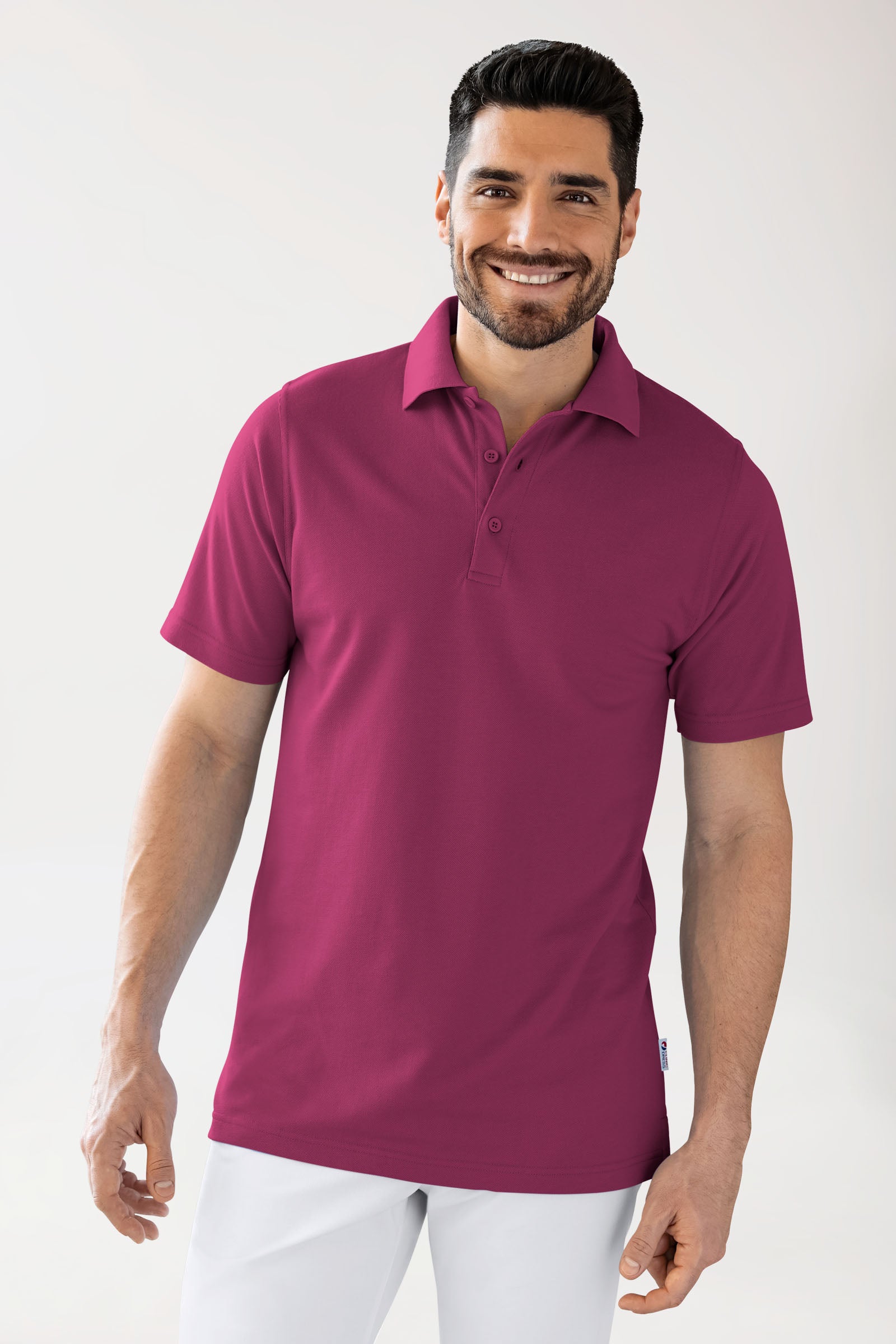 CORE Shirt Unisex - Polokragen berry, Vorderansicht