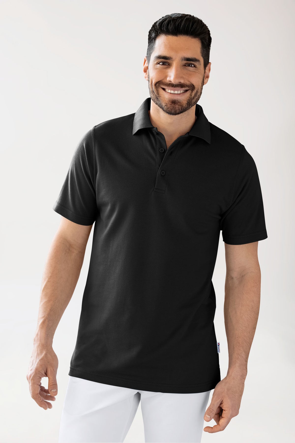 CORE Shirt Unisex - Polokragen schwarz, Vue de face