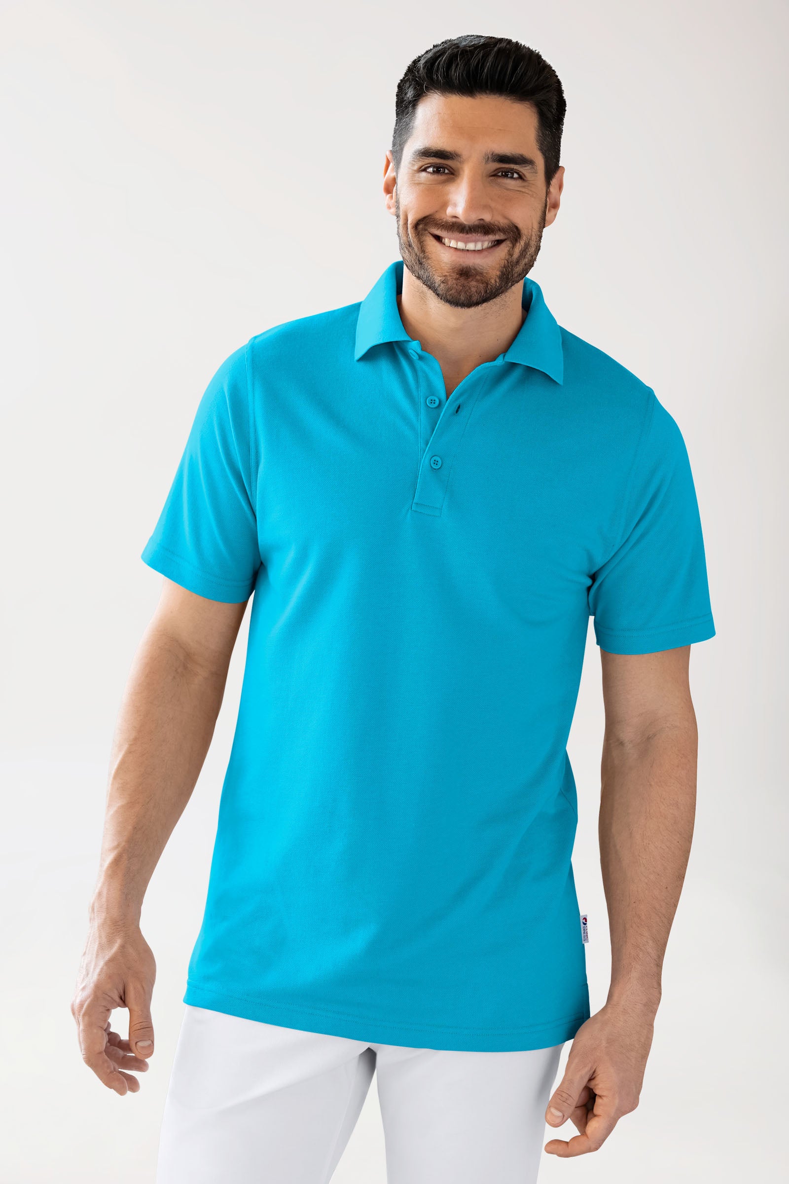 CORE Shirt Unisex - Polokragen türkis, Vue de face