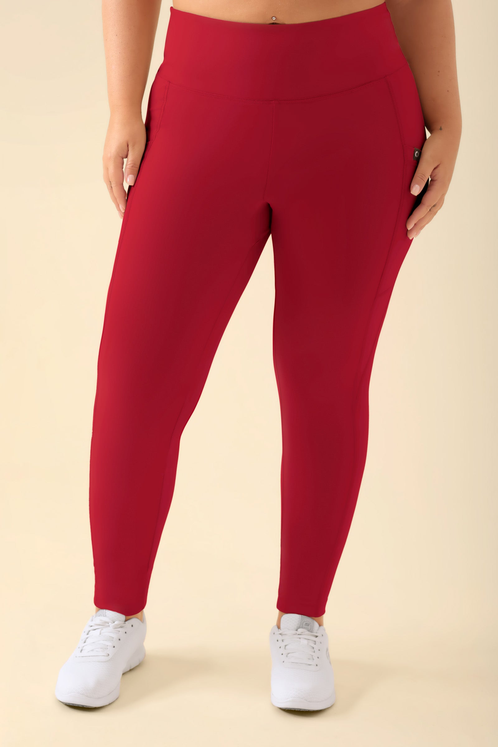 KAERE Leggings Damen - super elastisch rot, Vue de face