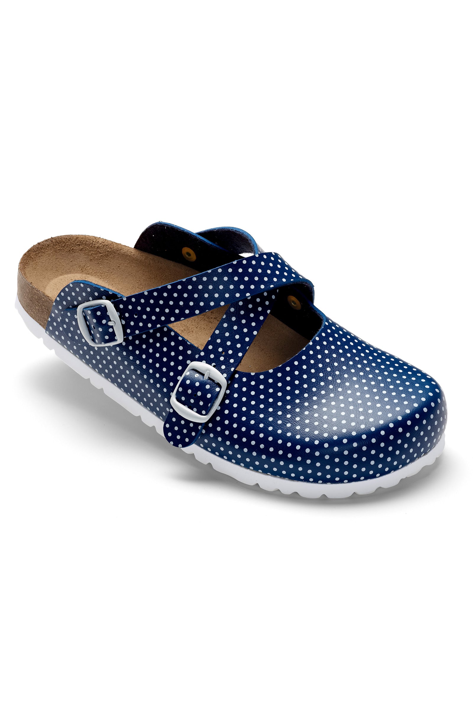 Damen Clog navy/weiss