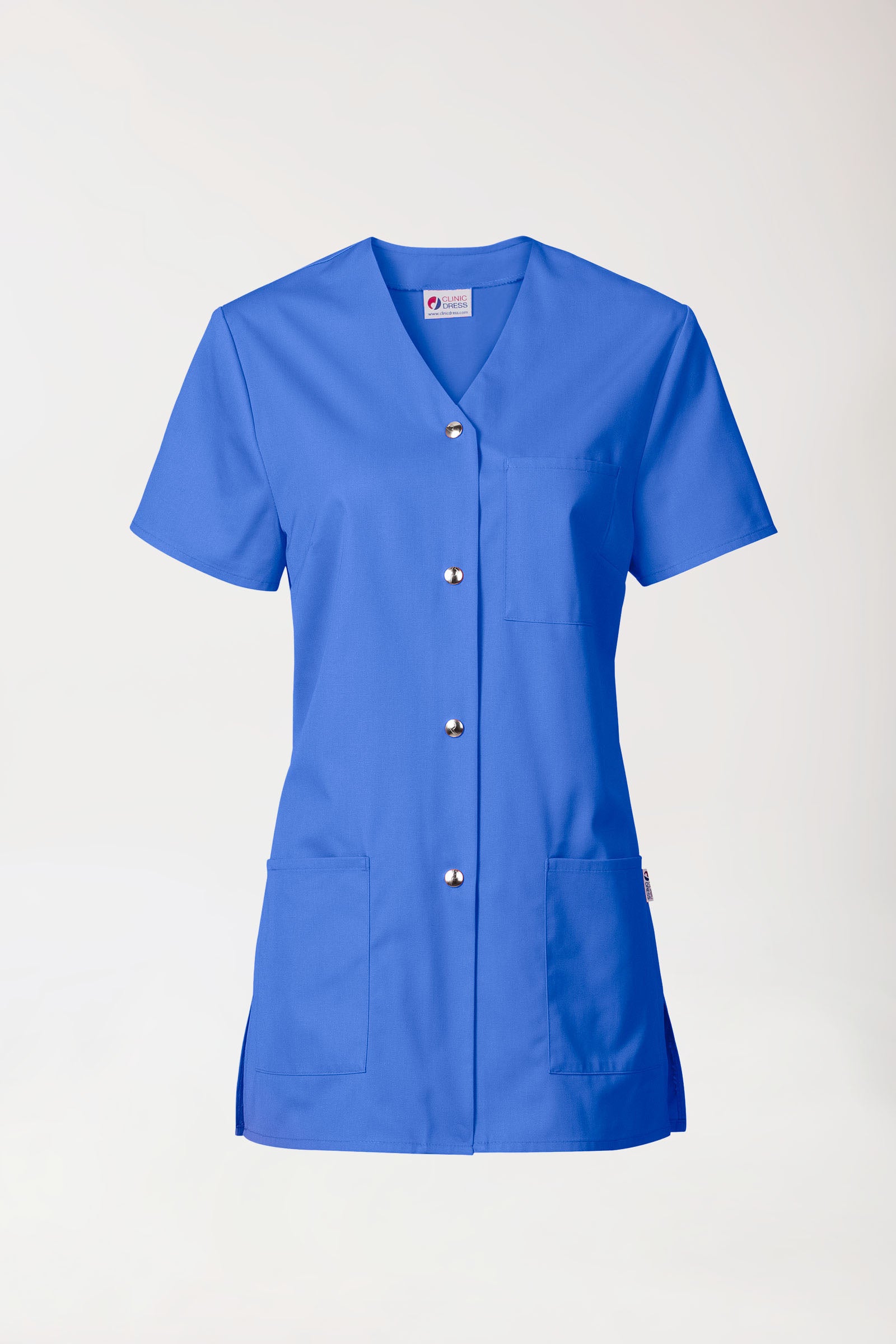 Beauty Kasack Damen - durchgeknöpft königsblau