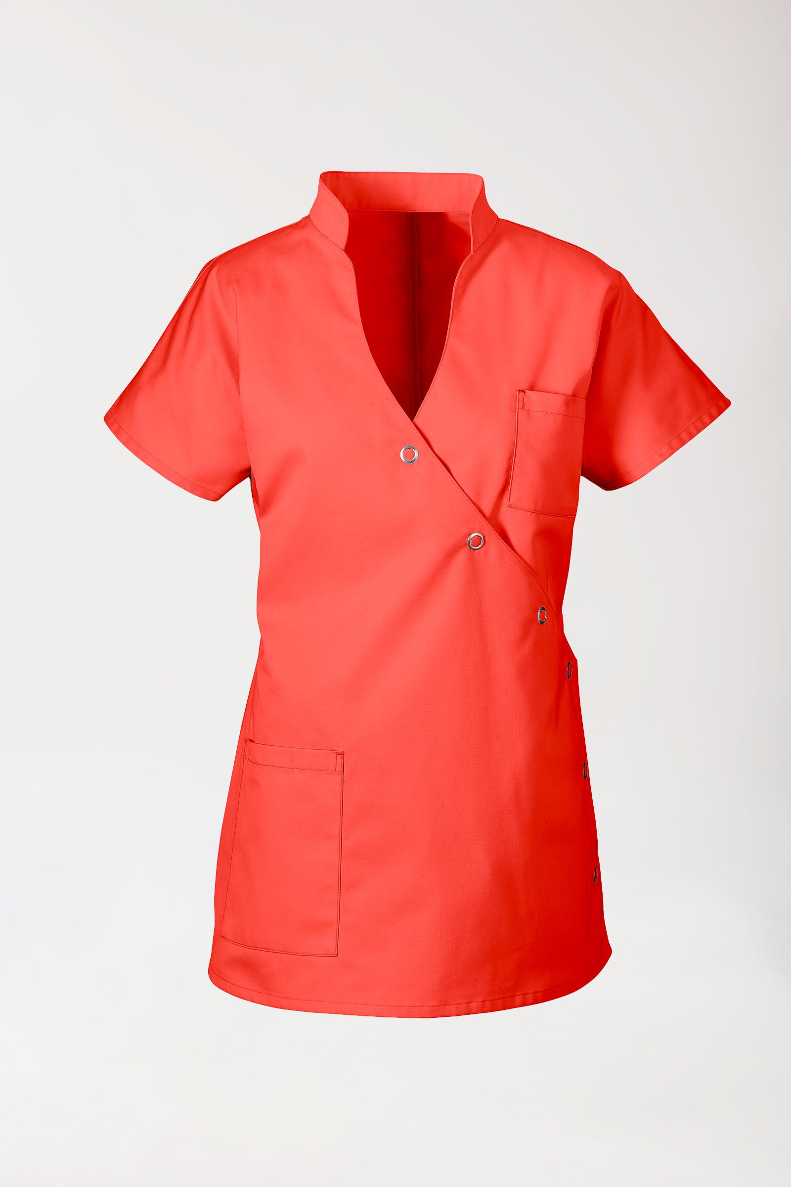 JUST STRONG Kasack Damen - Druckknopfleiste mandarinrot