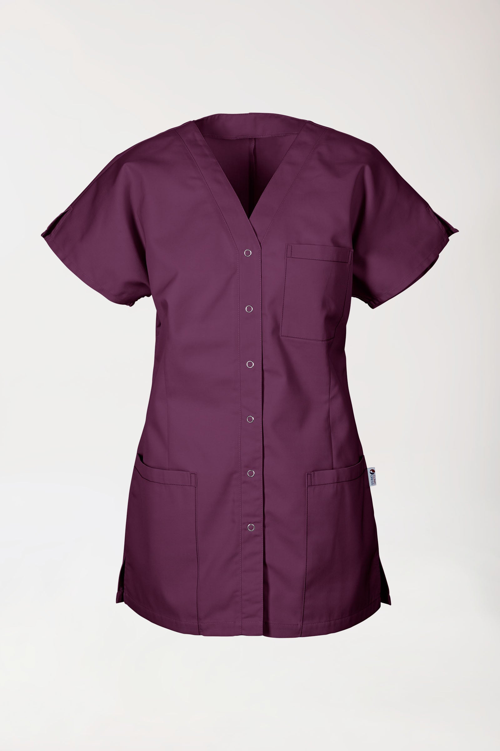 JUST STRONG Kasack Damen - durchgeknöpft pflaume