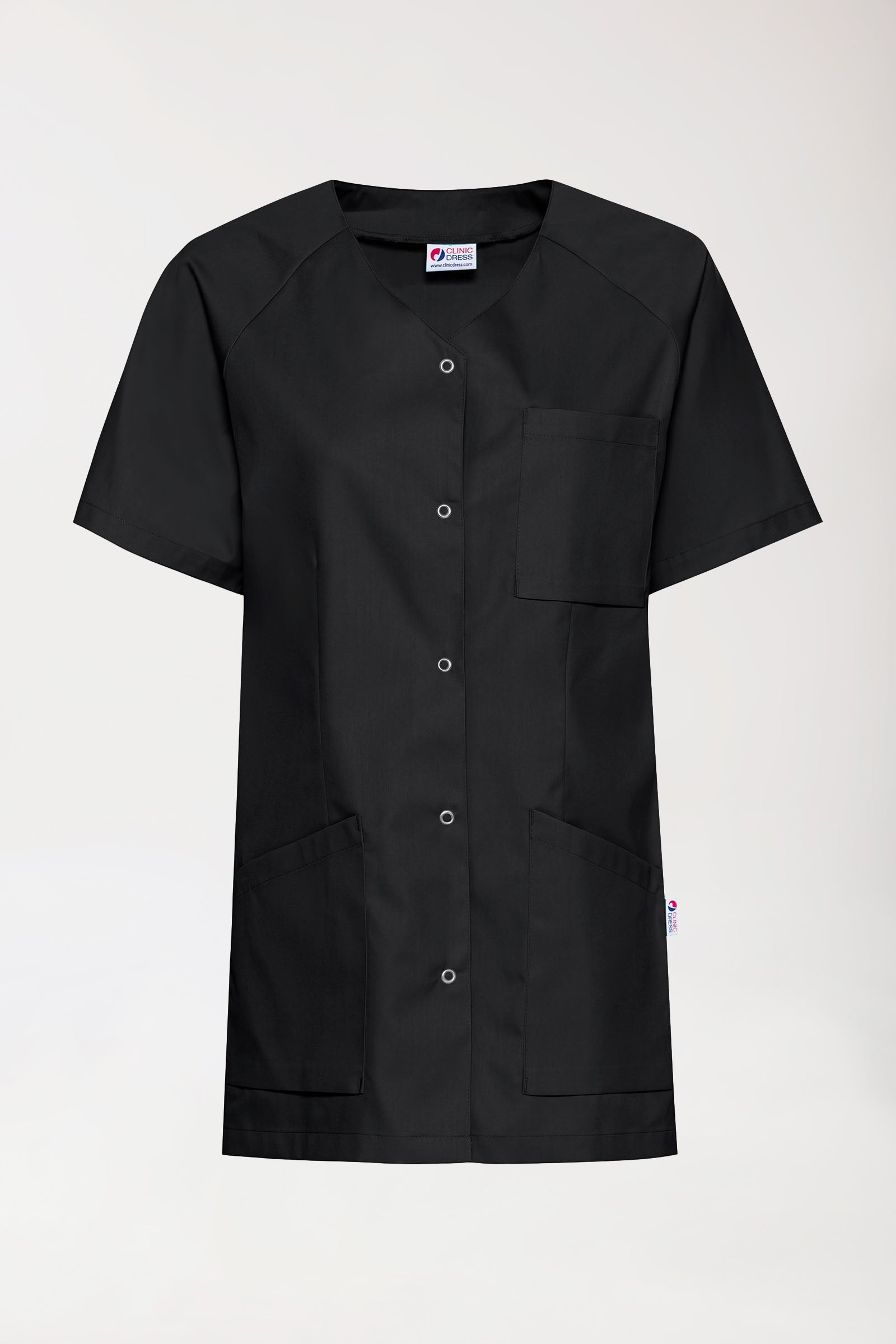 CORE Kasack Damen - durchgeknöpft schwarz