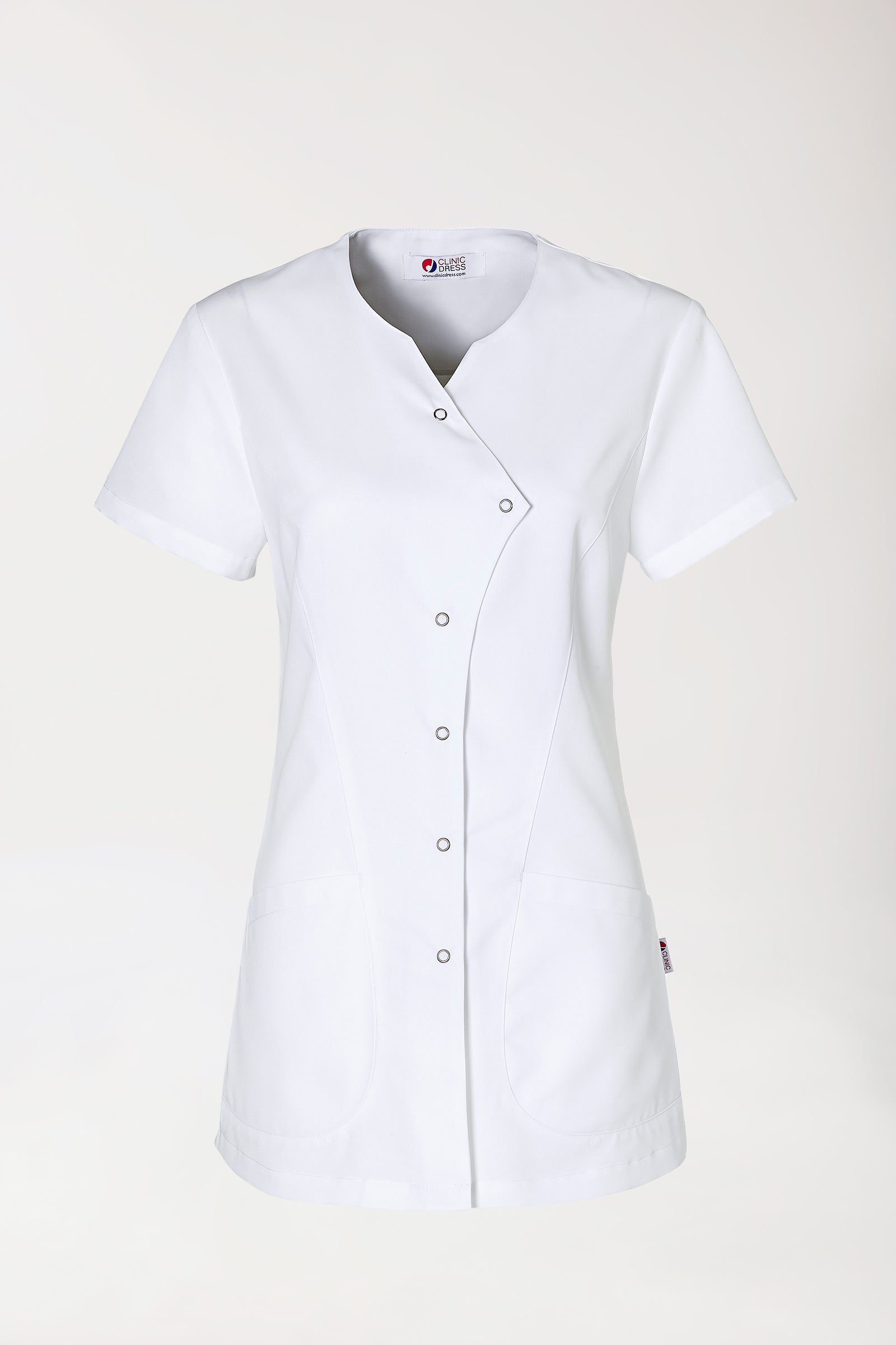 GREEN Kasack Damen - geknöpft weiss