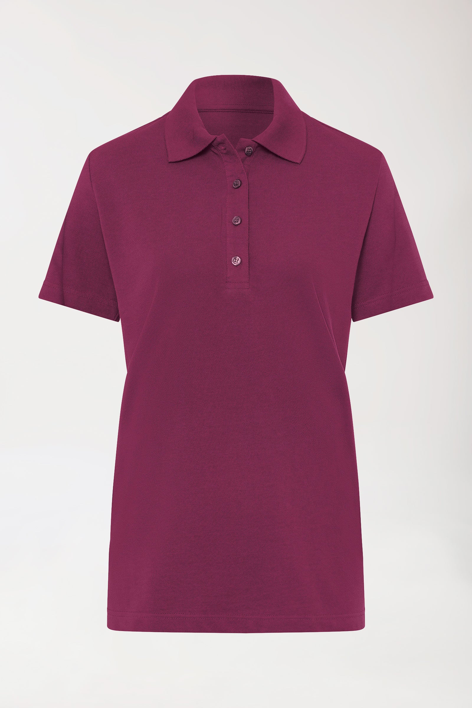 CORE Shirt Damen - Polokragen berry