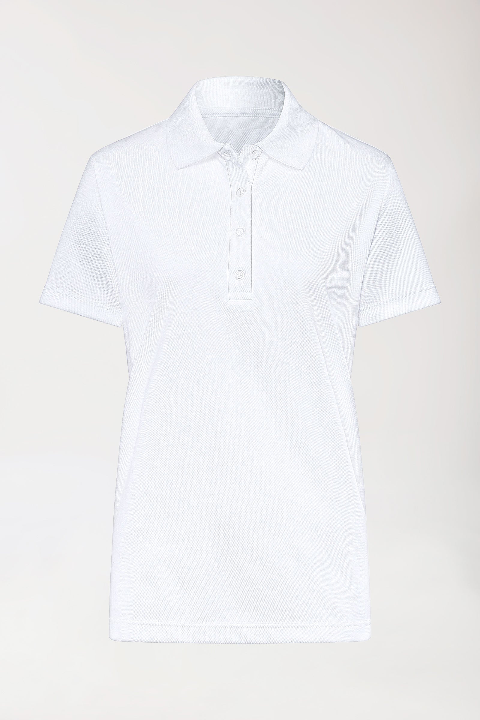 CORE Shirt Damen - Polokragen weiss