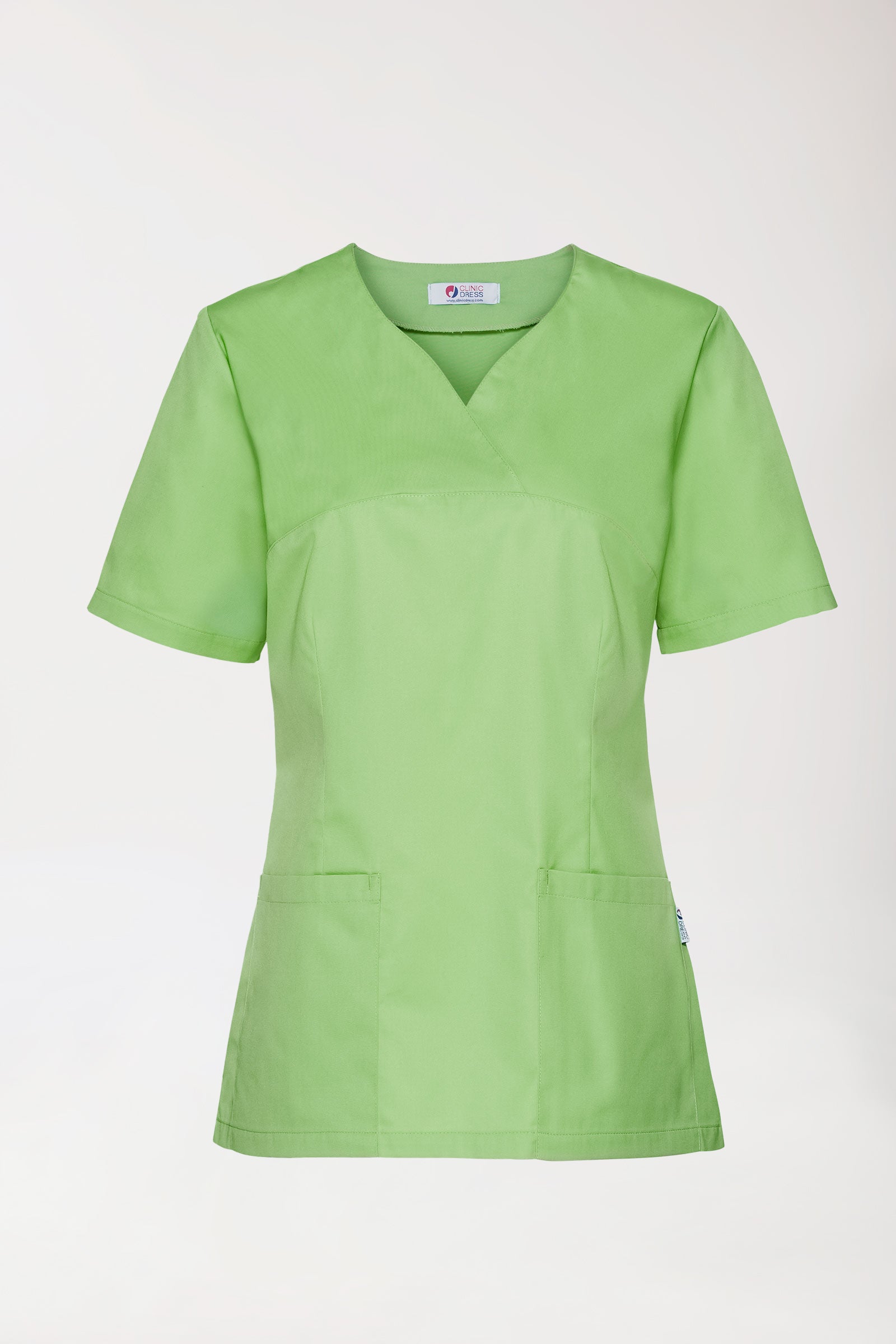 CORE Schlupfkasack Damen - Herzausschnitt apfelgrün