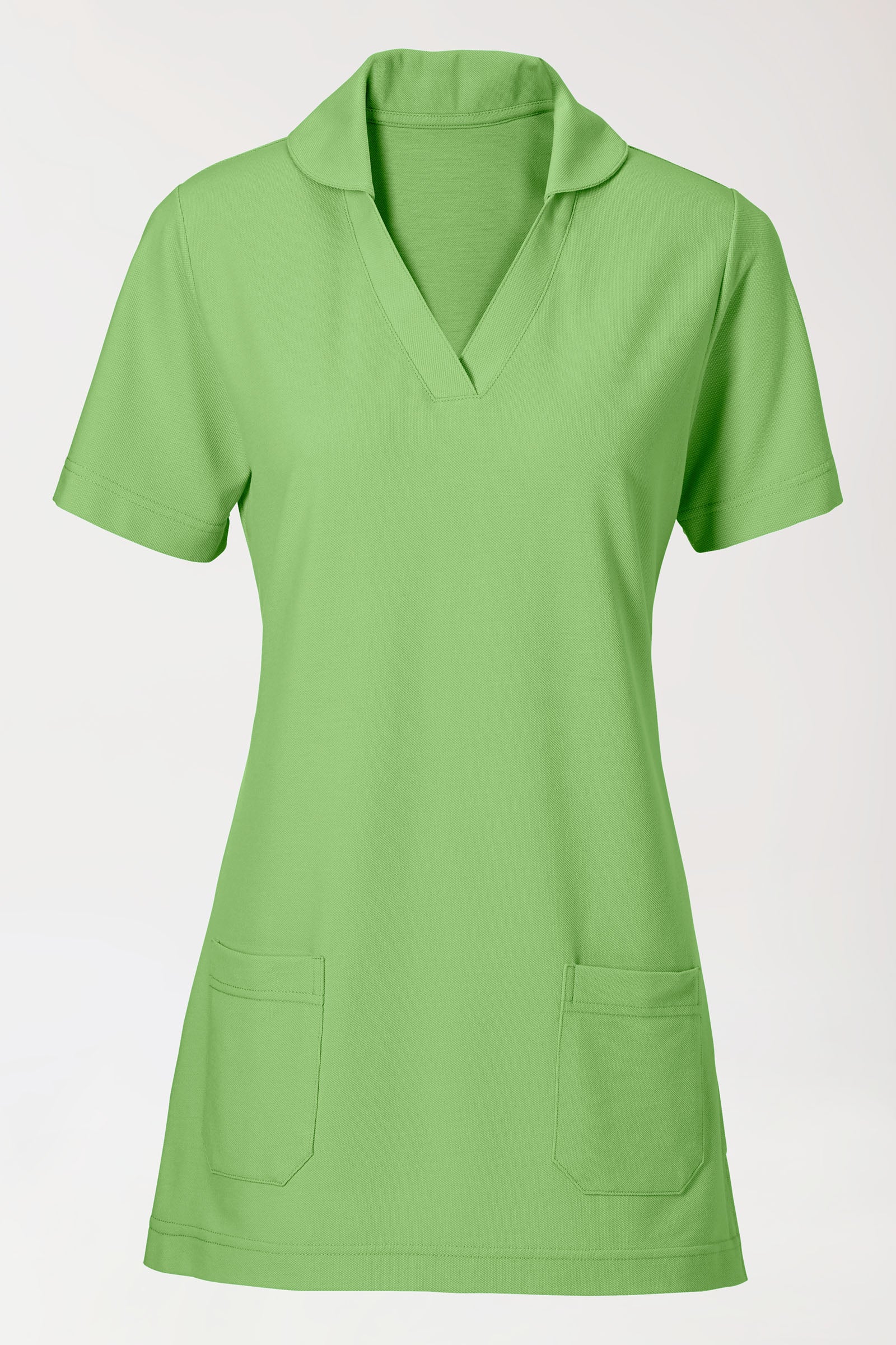 COMFY FLEX Stretch Schlupfkasack Damen - Schalkragen apfelgrün, Vue de face