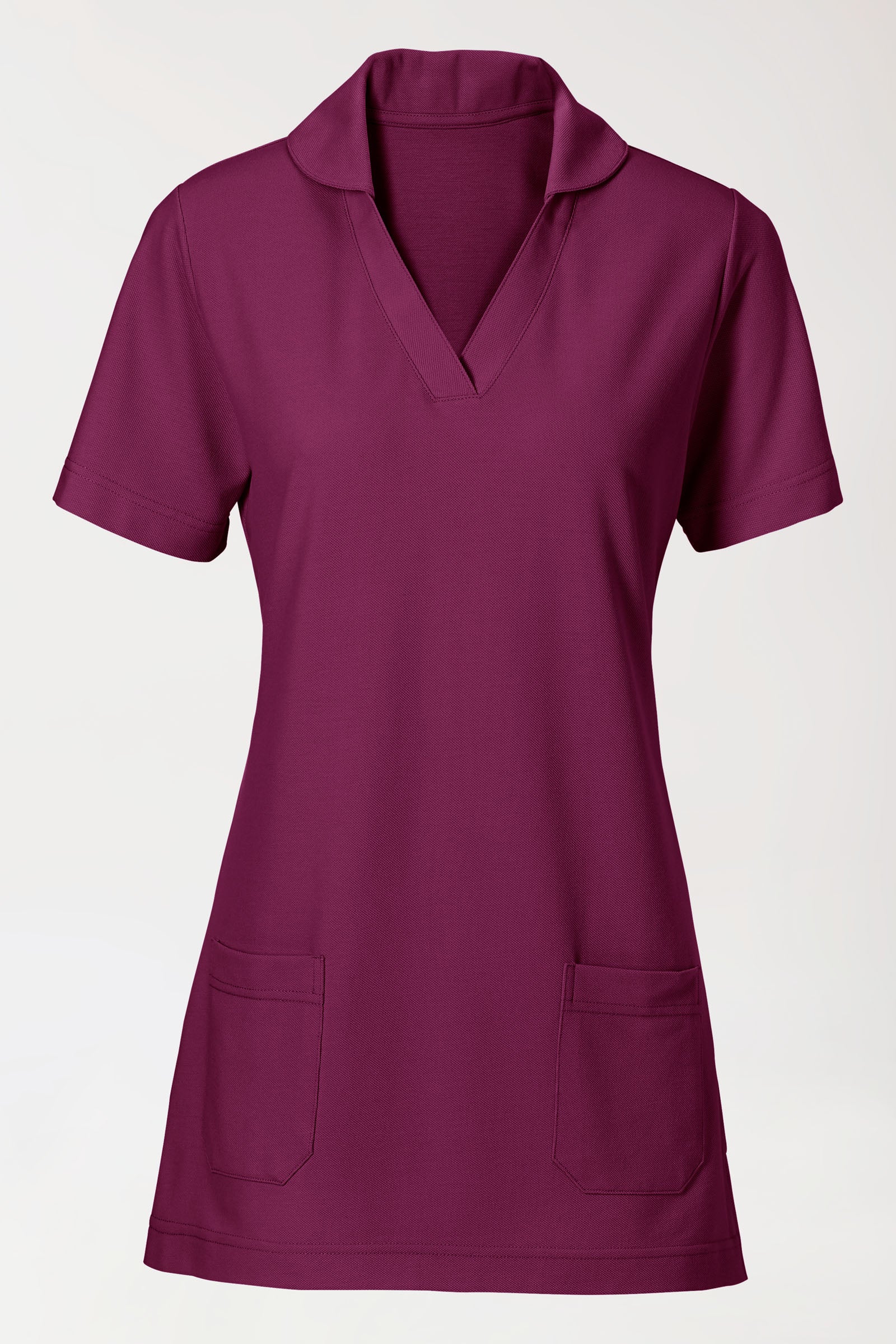 COMFY FLEX Stretch Schlupfkasack Damen - Schalkragen berry, Vue de face