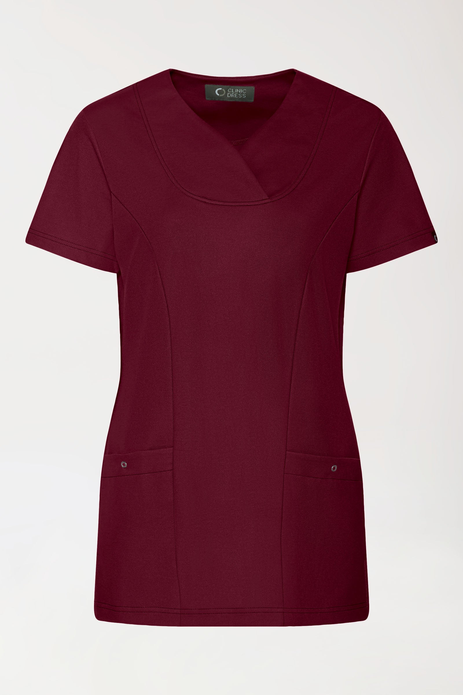 COMFY FLEX Stretch Schlupfkasack Damen - Herzausschnitt bordeaux