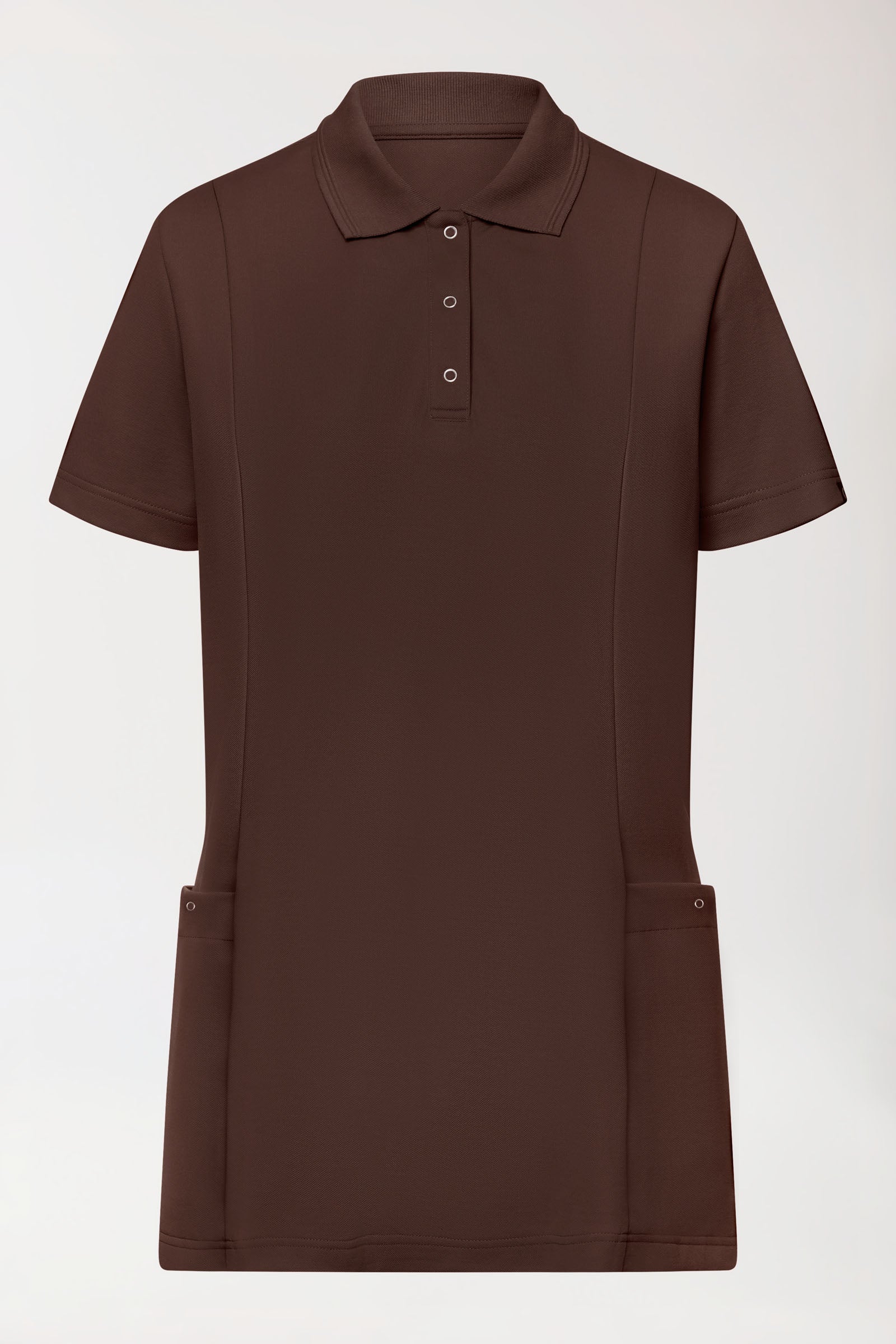 COMFY FLEX Stretch Schlupfkasack Damen - Polokragen coffee