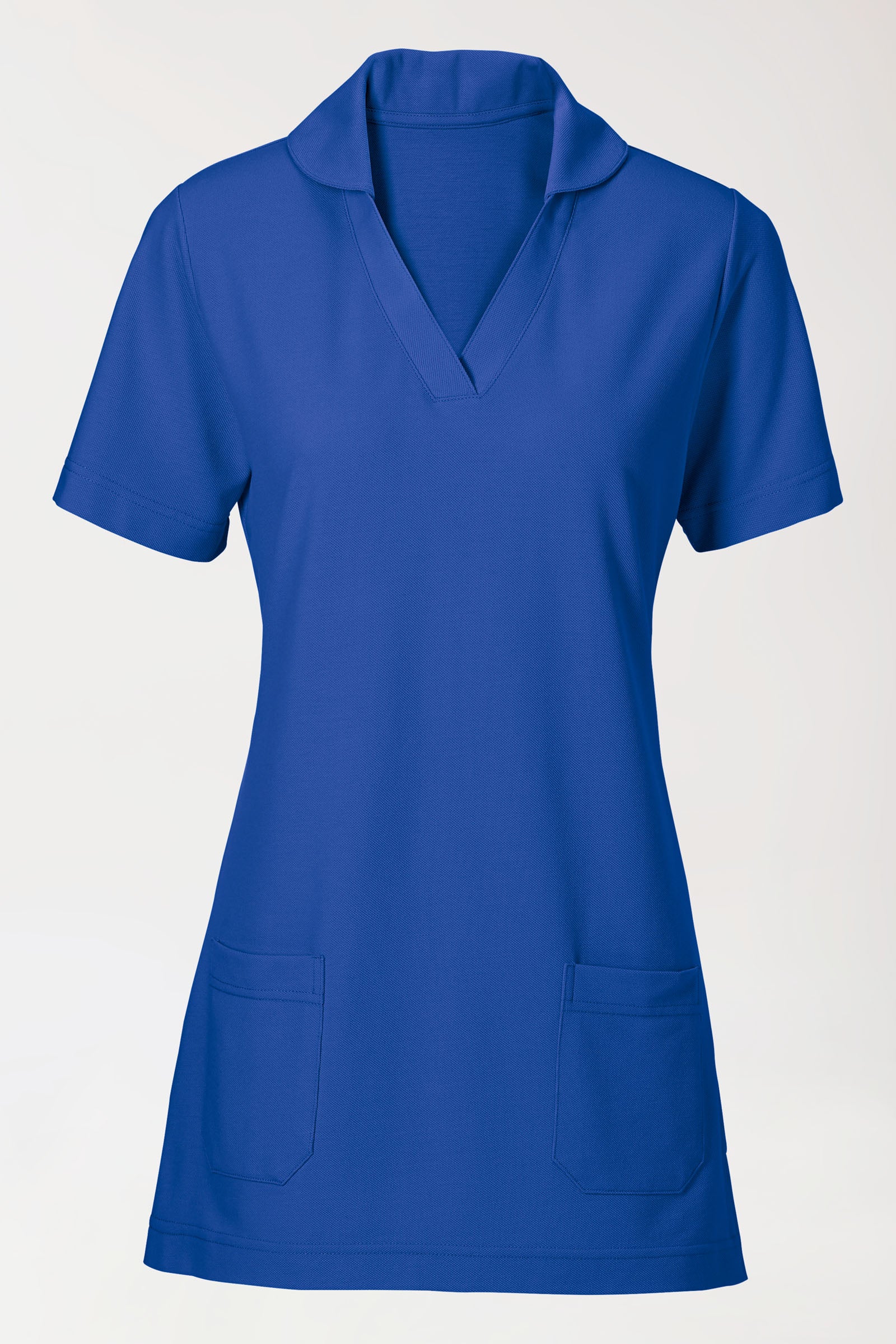 COMFY FLEX Stretch Schlupfkasack Damen - Schalkragen königsblau