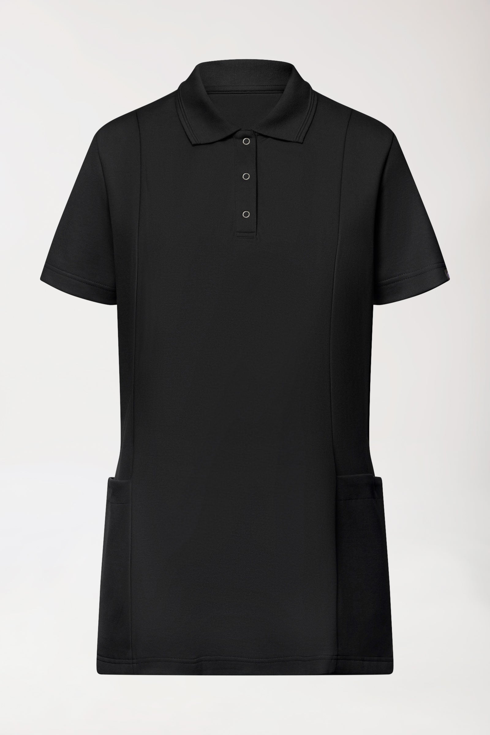 COMFY FLEX Stretch Schlupfkasack Damen - Polokragen schwarz, Vue de face