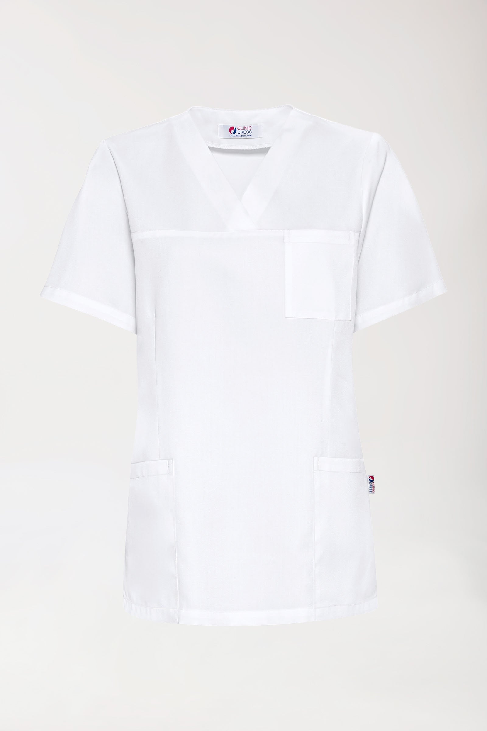 GREEN Schlupfkasack Damen - V-Ausschnitt weiss