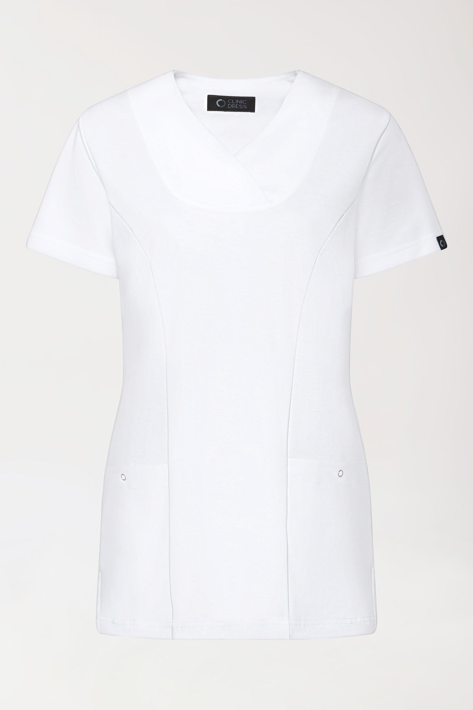 COMFY FLEX Stretch Schlupfkasack Damen - Herzausschnitt weiss