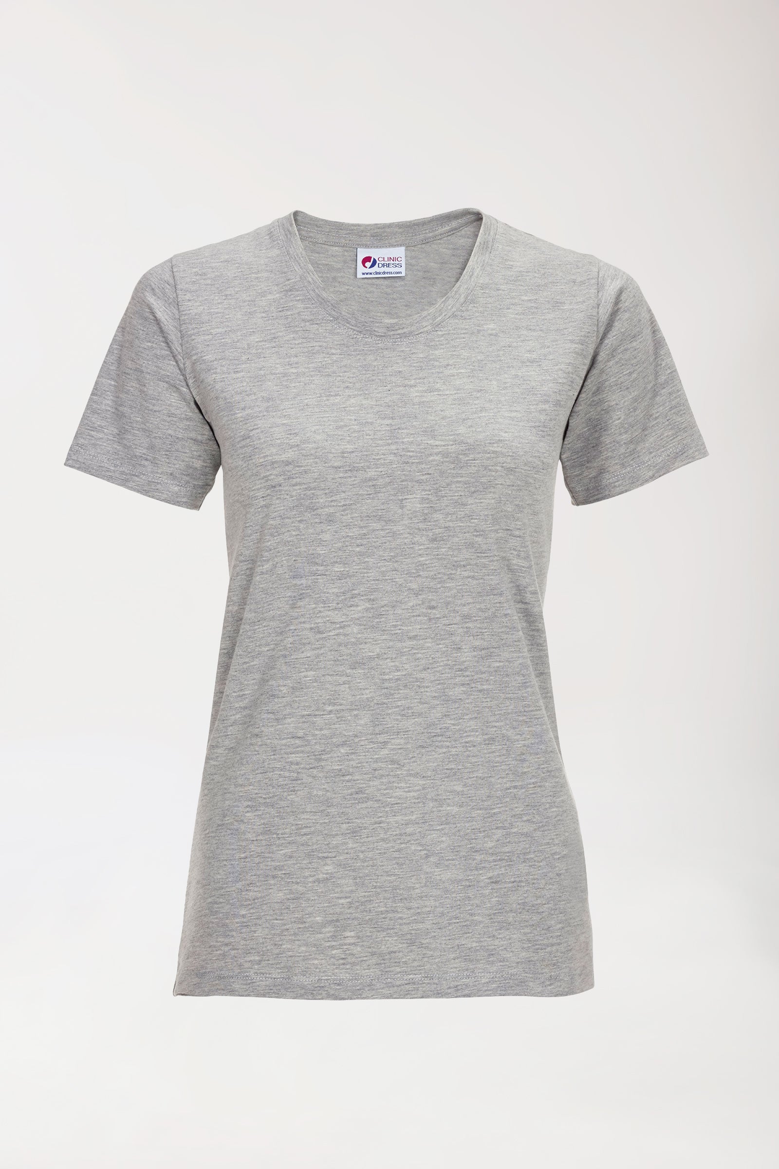 CORE Shirt Damen - Rundhals grau melange, Vue de face