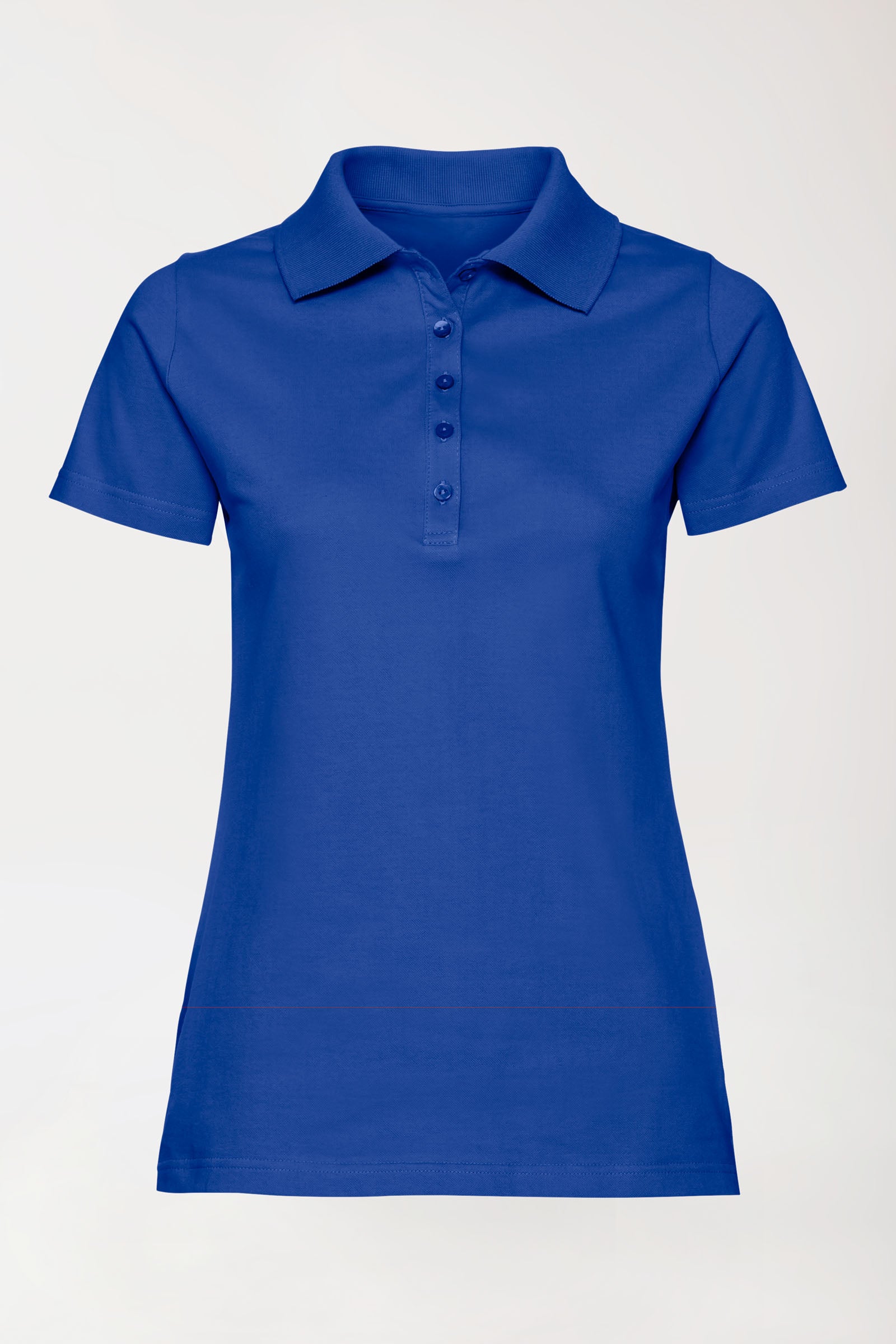 Stretch Shirt Damen - Polokragen königsblau