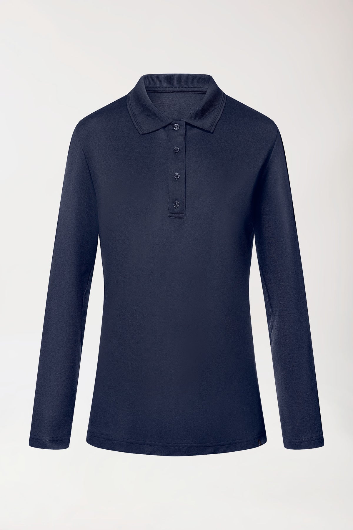COMFY FLEX Stretch Longsleeve Damen - Polokragen navy