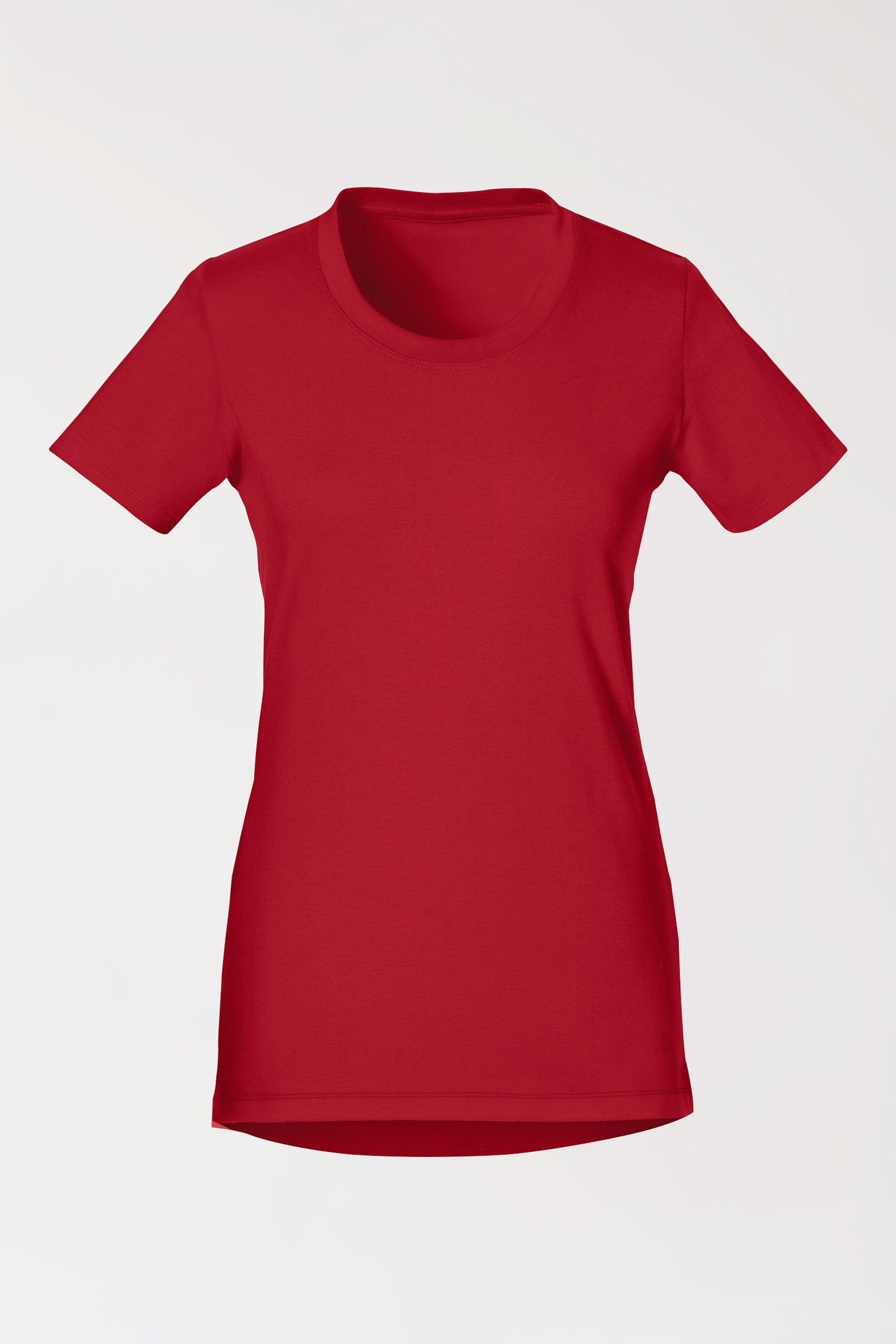 CORE Shirt Damen - Rundhalsausschnitt rot, Vue de face