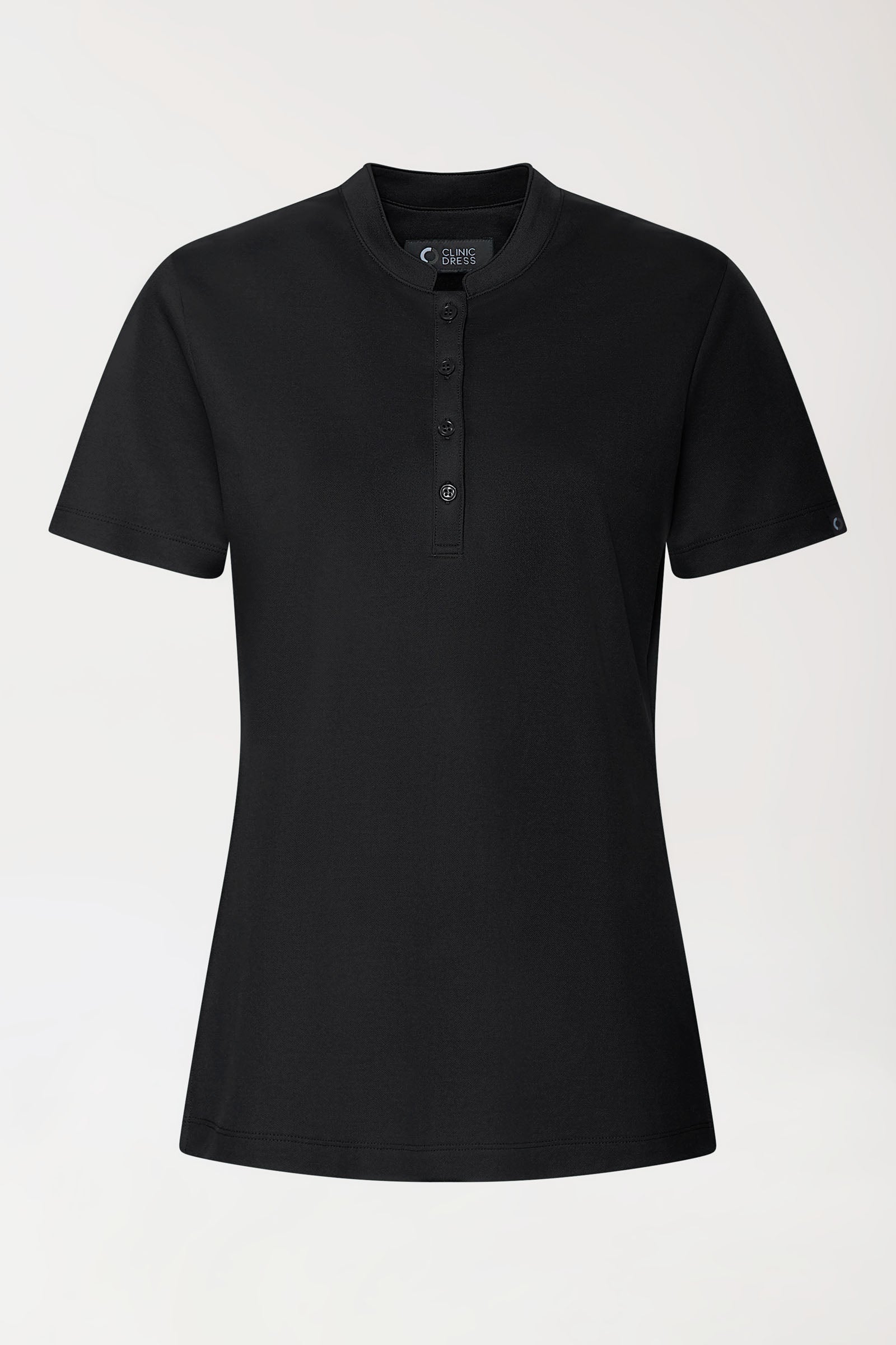 COMFY FLEX Stretch Shirt Damen - Stehkragen schwarz, Vue de face