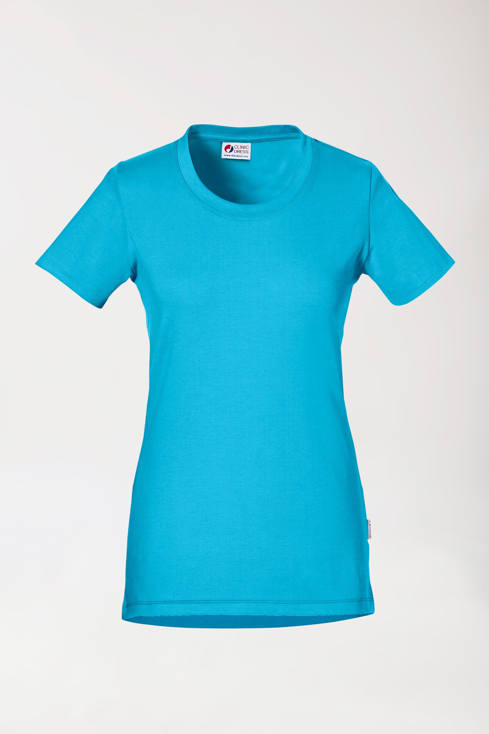 CORE Shirt Damen - Rundhals türkis, Vue de face