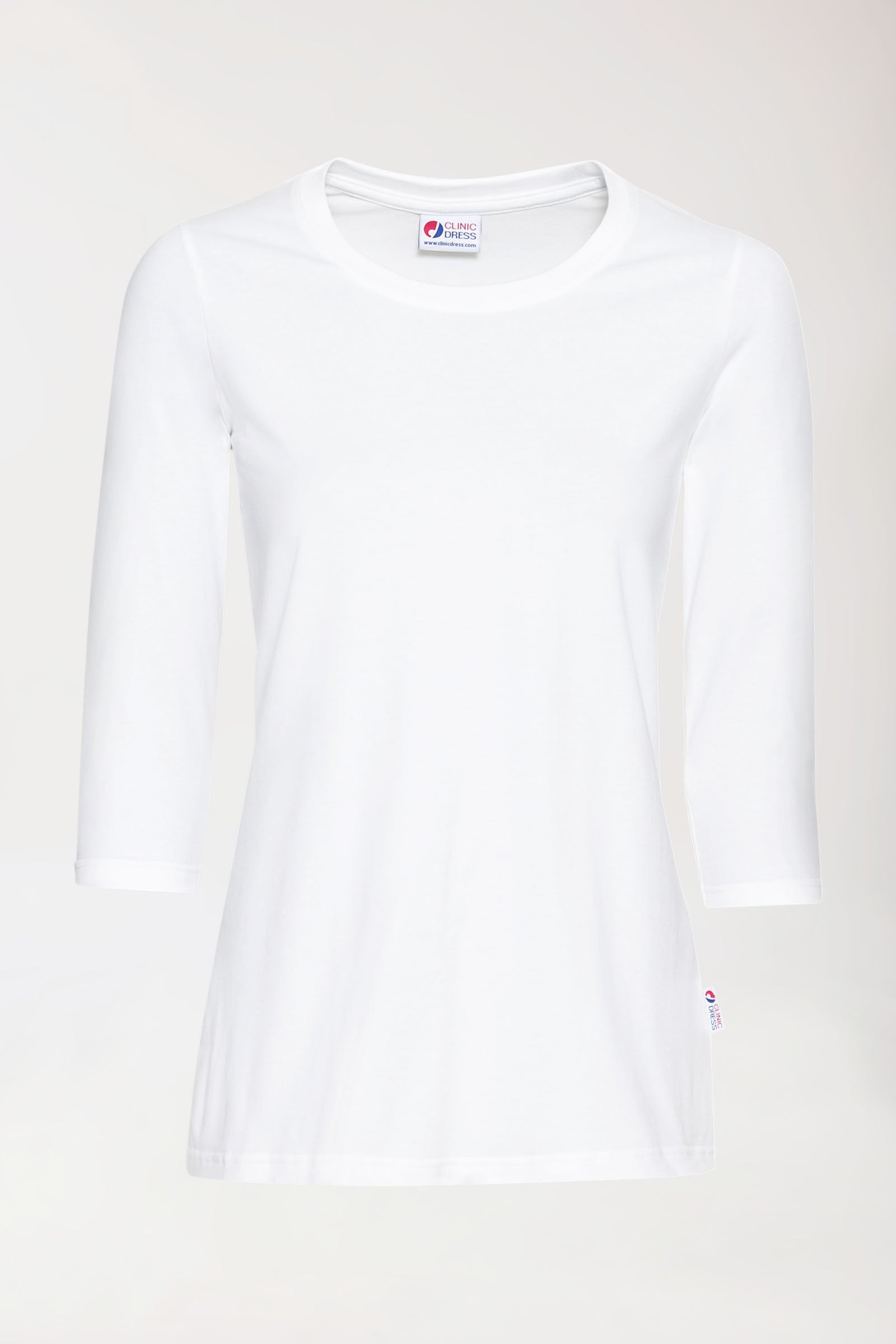 CORE Shirt Damen - 3/4 Arm weiss, Vorderansicht