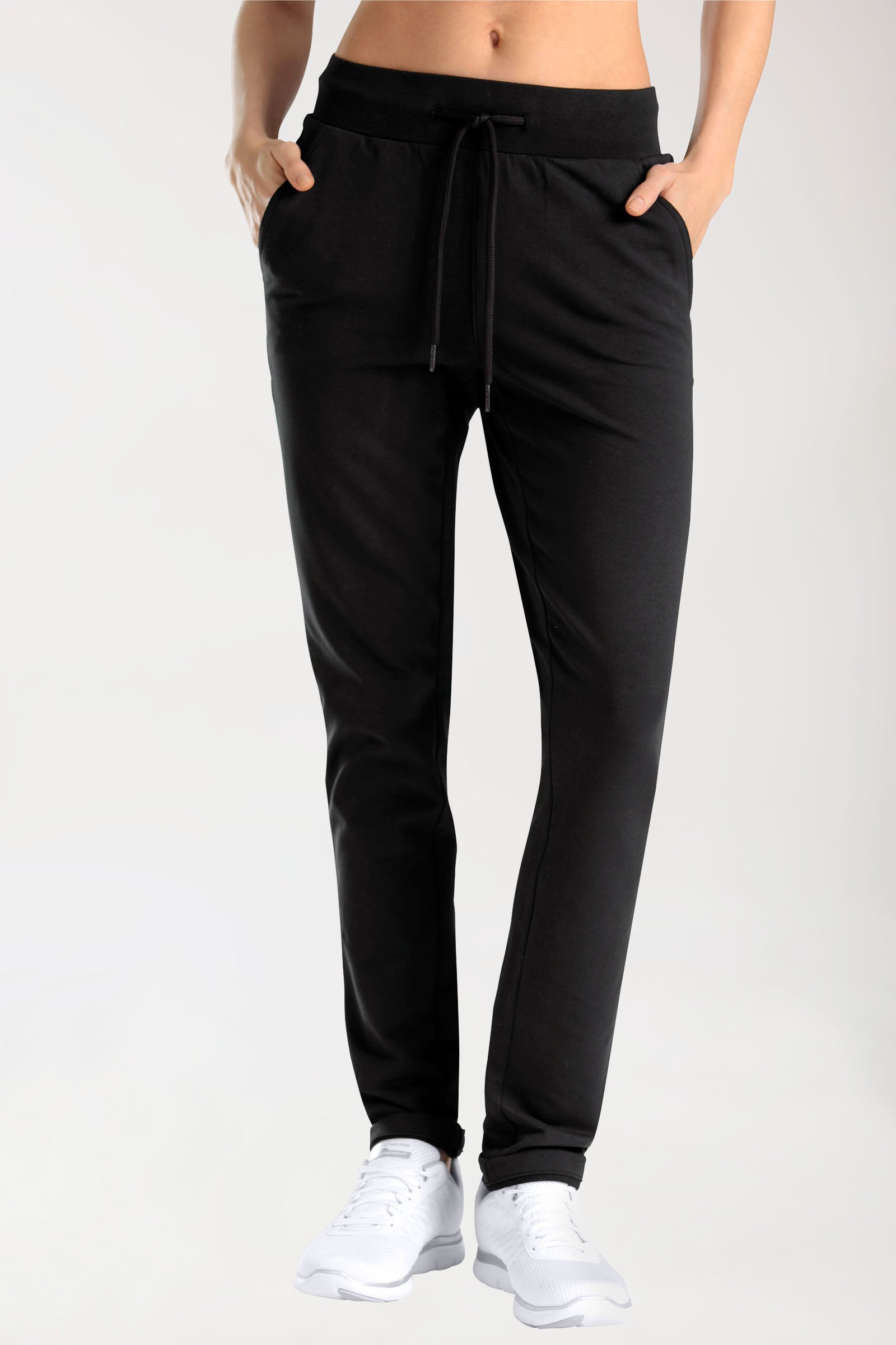 Sweathose für Damen Schlupfhose Schwarz, Vue de face