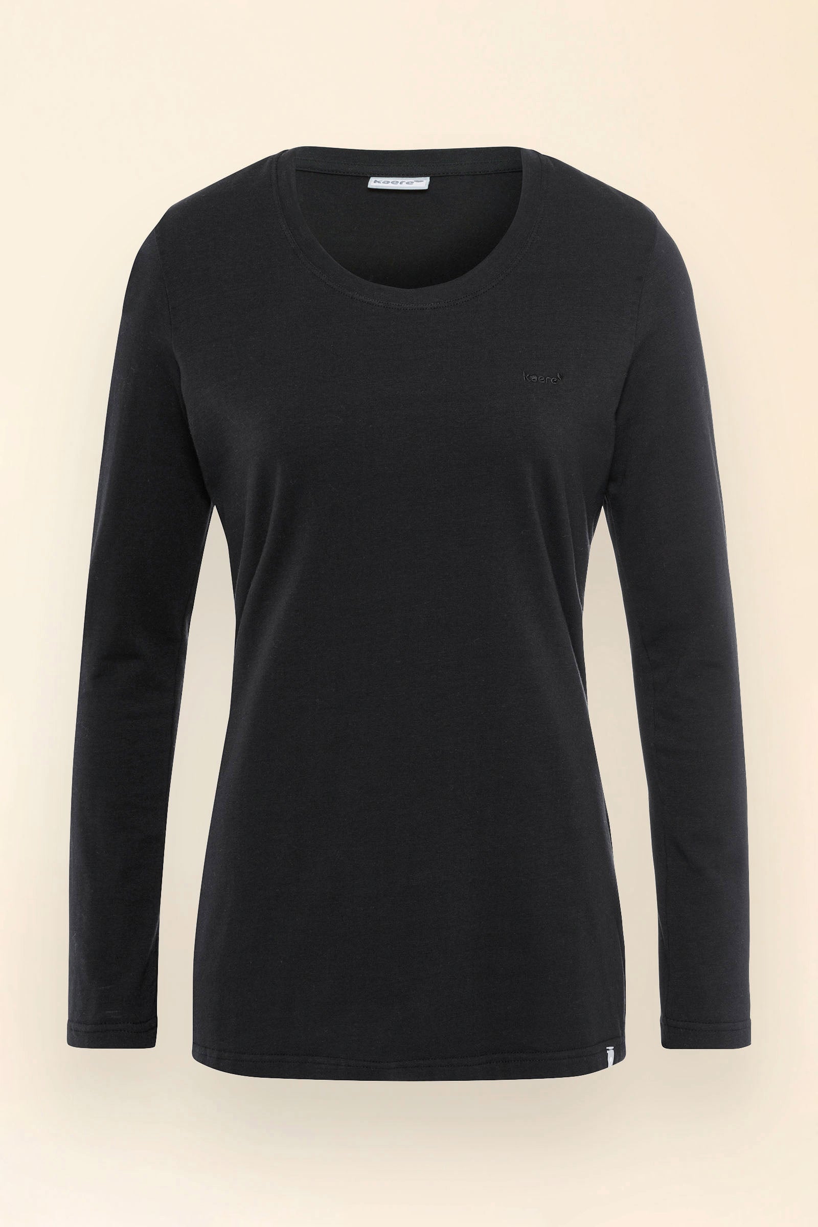 KAERE Shirt Damen - Longsleeve schwarz, Vue de face