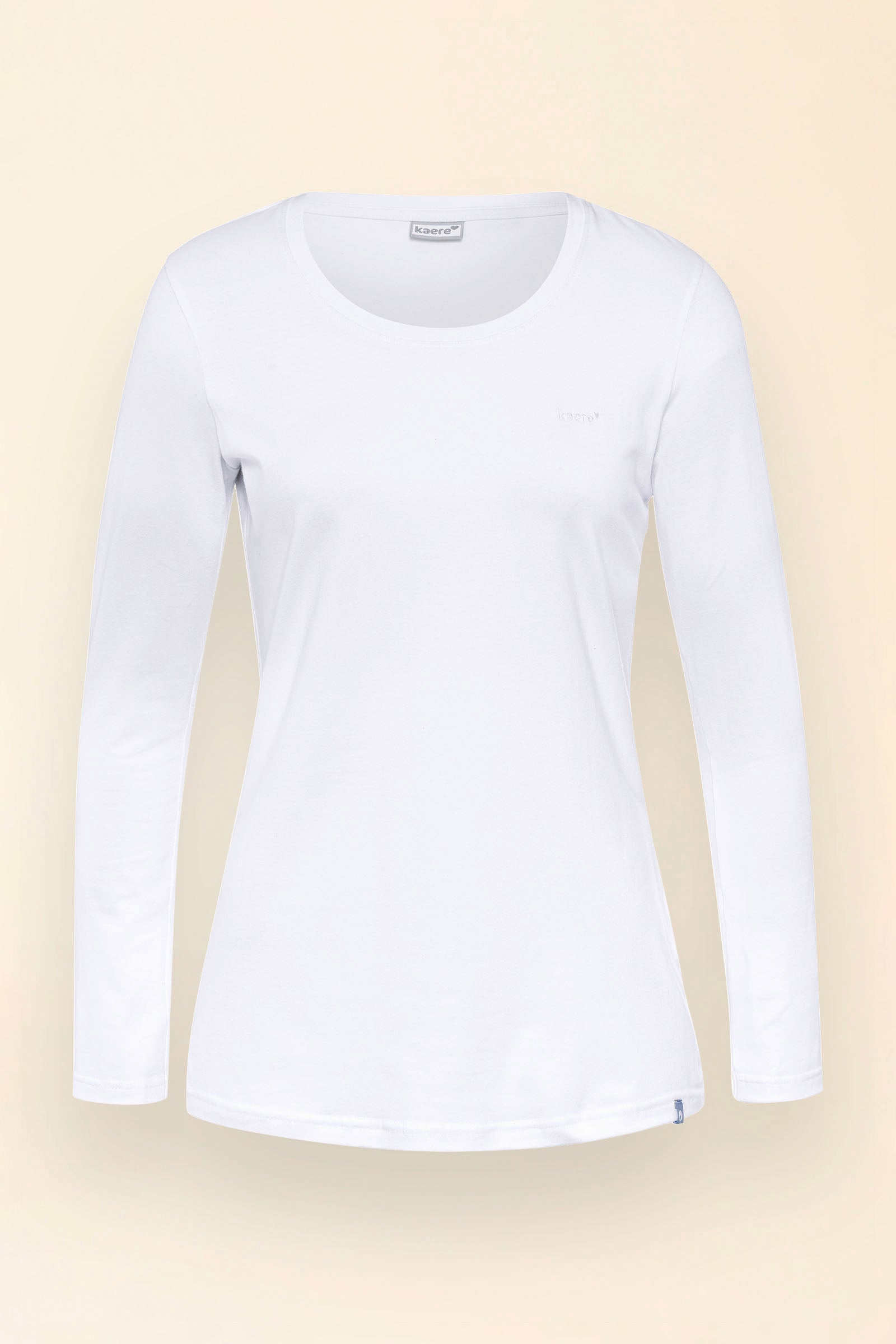 KAERE Shirt Damen - Longsleeve weiss, Vue de face