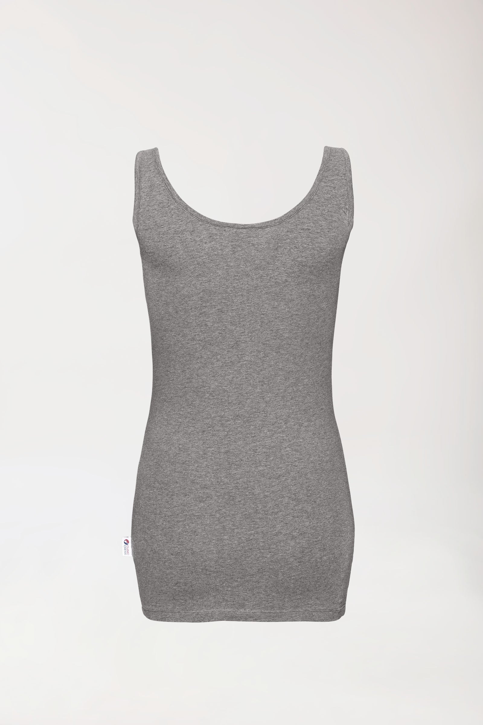 CORE Top Damen - Rundhals dunkelgrau melange