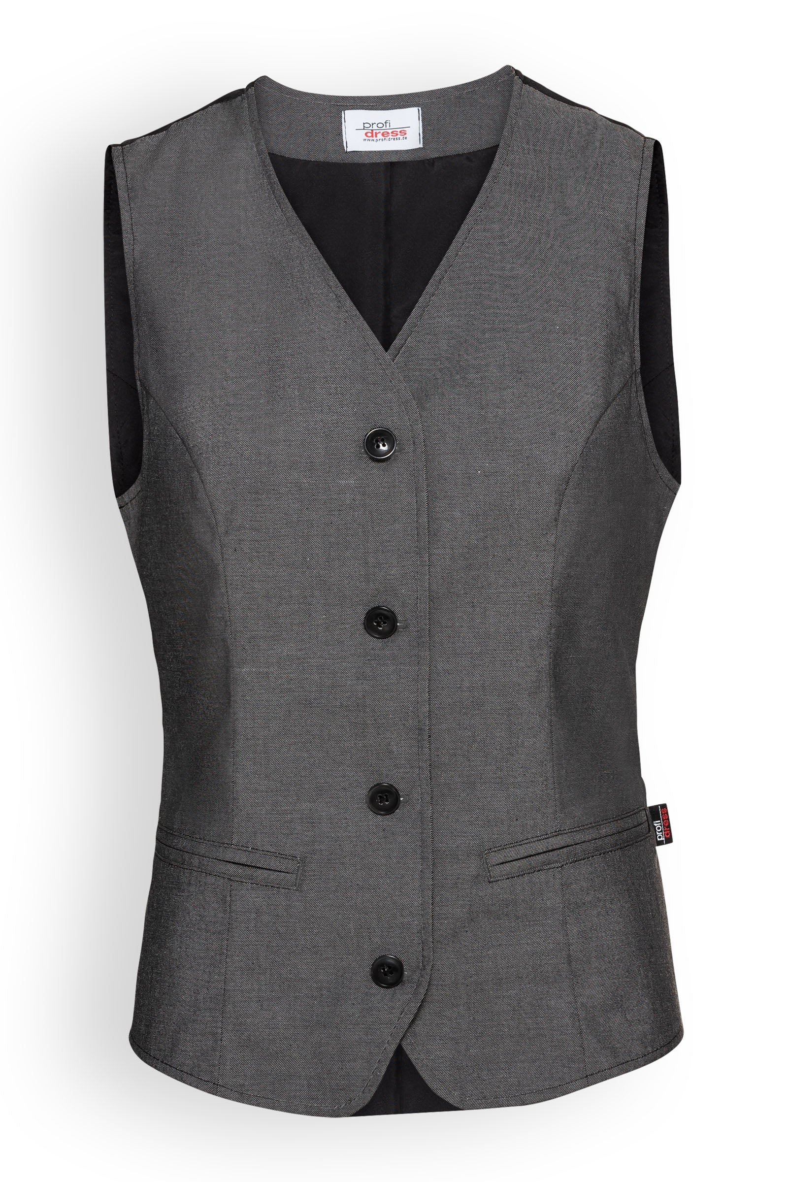 Weste für Damen Jeansschwarz Schwarz, Vue de face