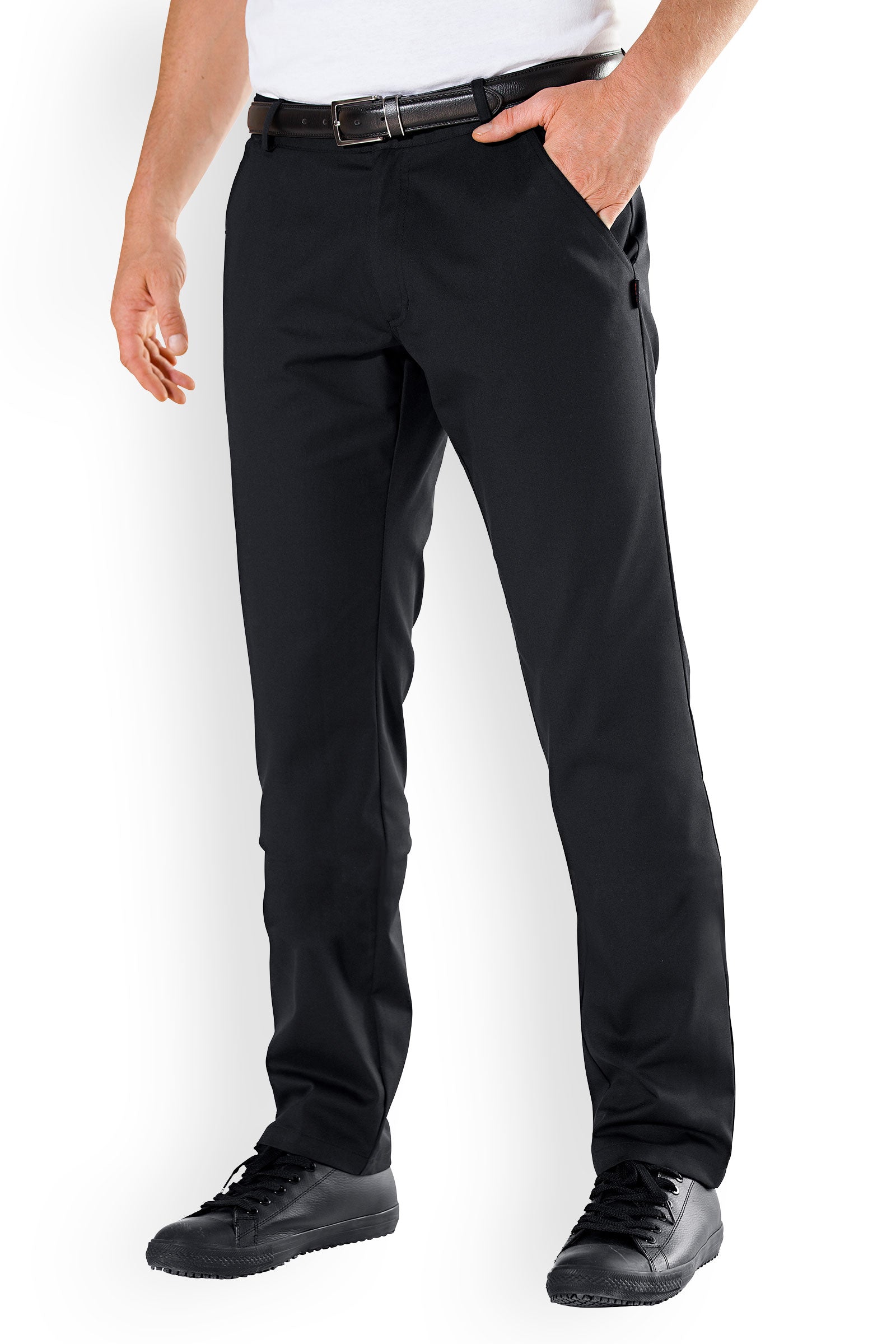 Gastro Stretch Hose Herren - Chino Style schwarz