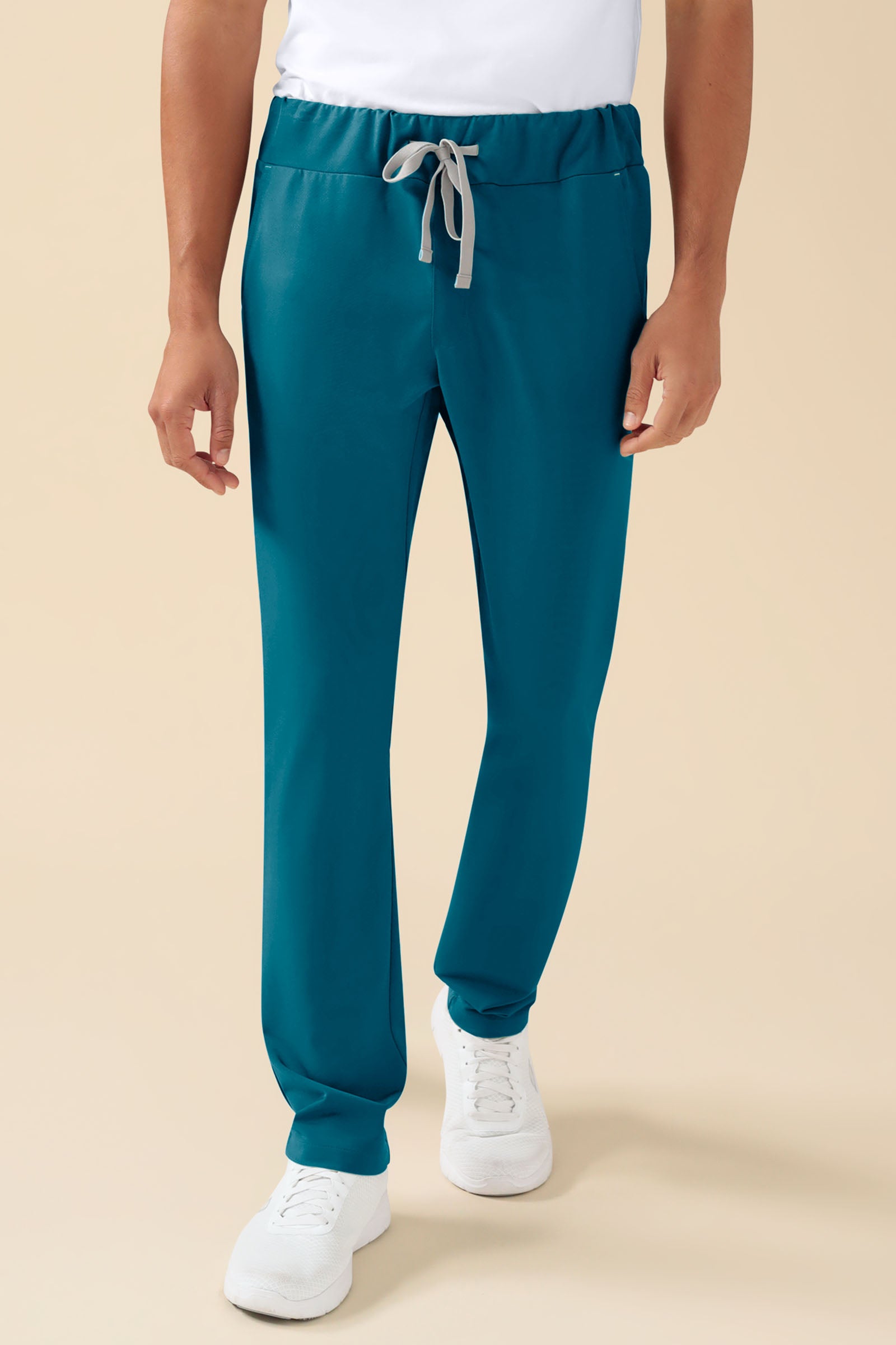 KAERE Hose Herren - gerader Saum ohne Beintaschen petrol