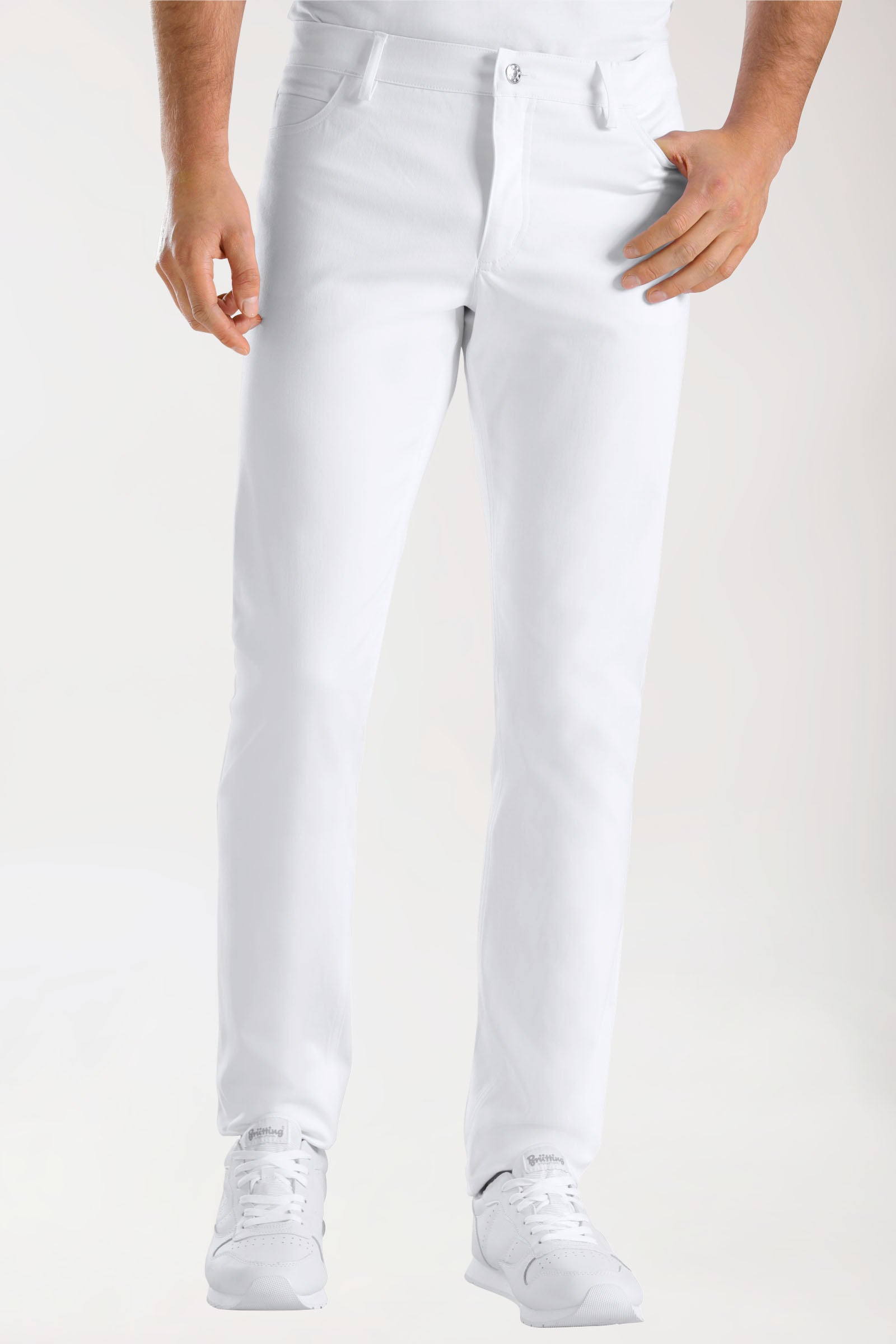 CORE Comfort Stretch 5-Pocket Hose Herren - schlankes Bein weiss