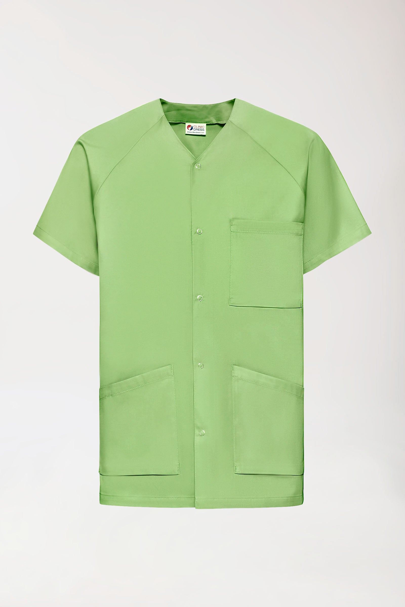 CORE Kasack Herren - durchgeknöpft apfelgrün, Vorderansicht