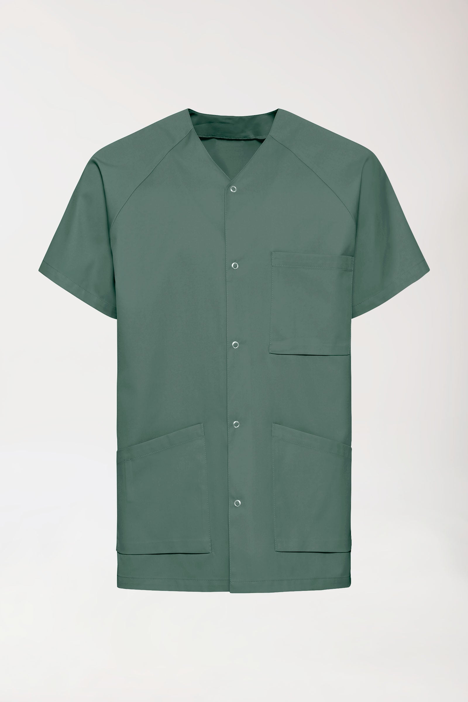 CORE Kasack Herren - durchgeknöpft dunkelgrün, Vue de face