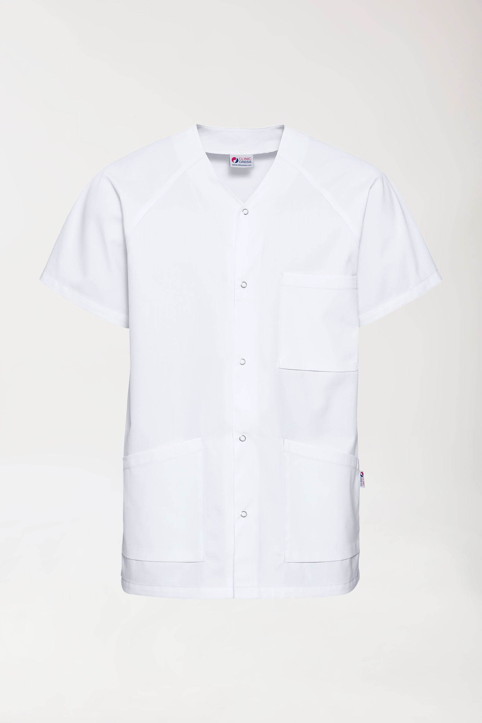 CORE Kasack Herren - durchgeknöpft weiss