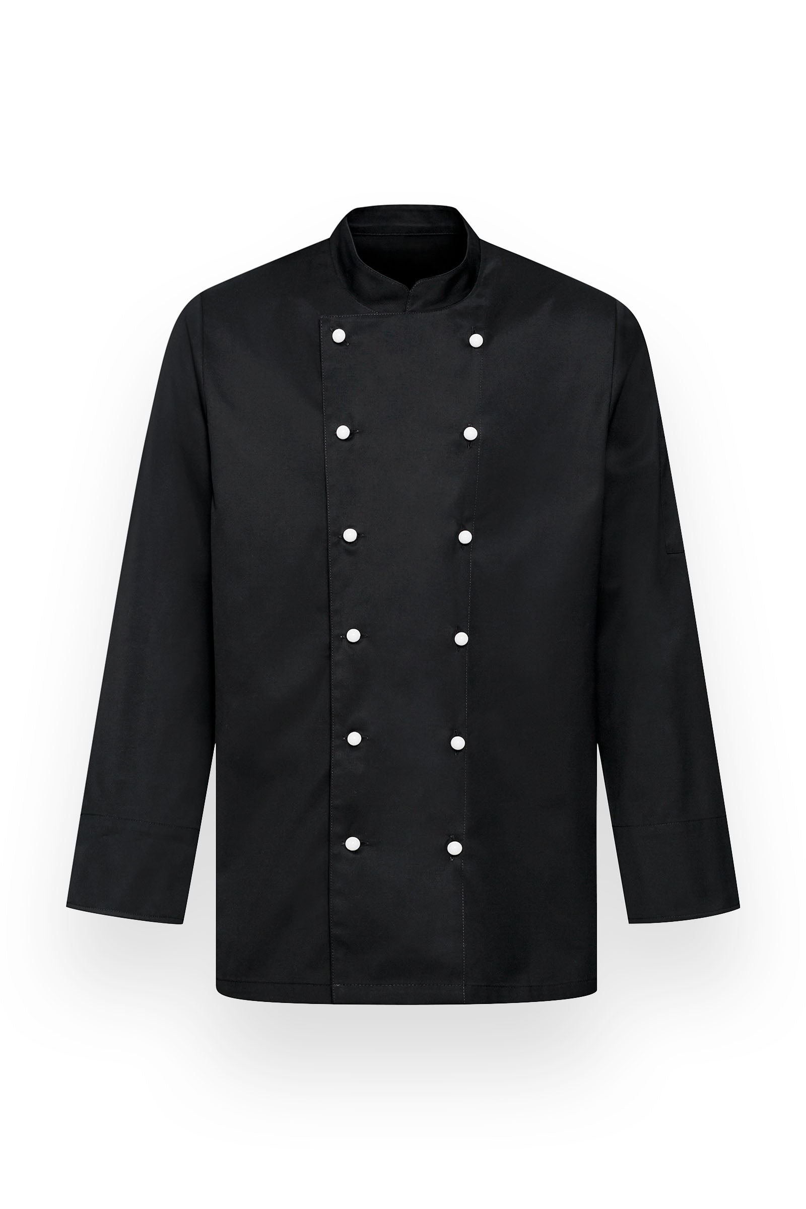 Gastro Kochjacke Herren - 6er Knopfreihe - 1/1 Arm schwarz