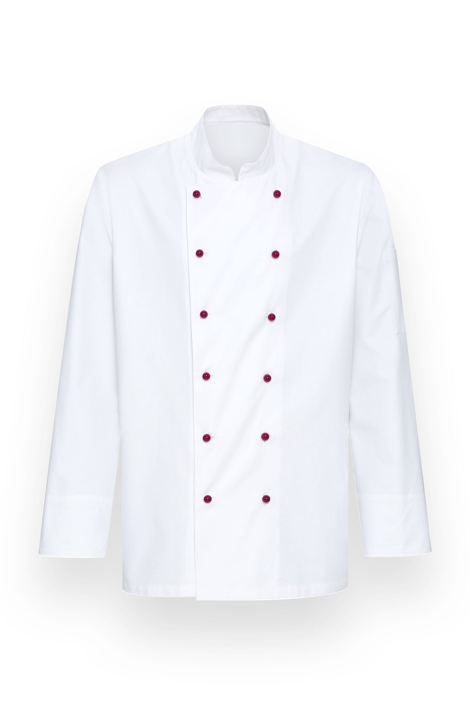 Gastro Kochjacke Herren - 6er Knopfreihe - 1/1 Arm weiss