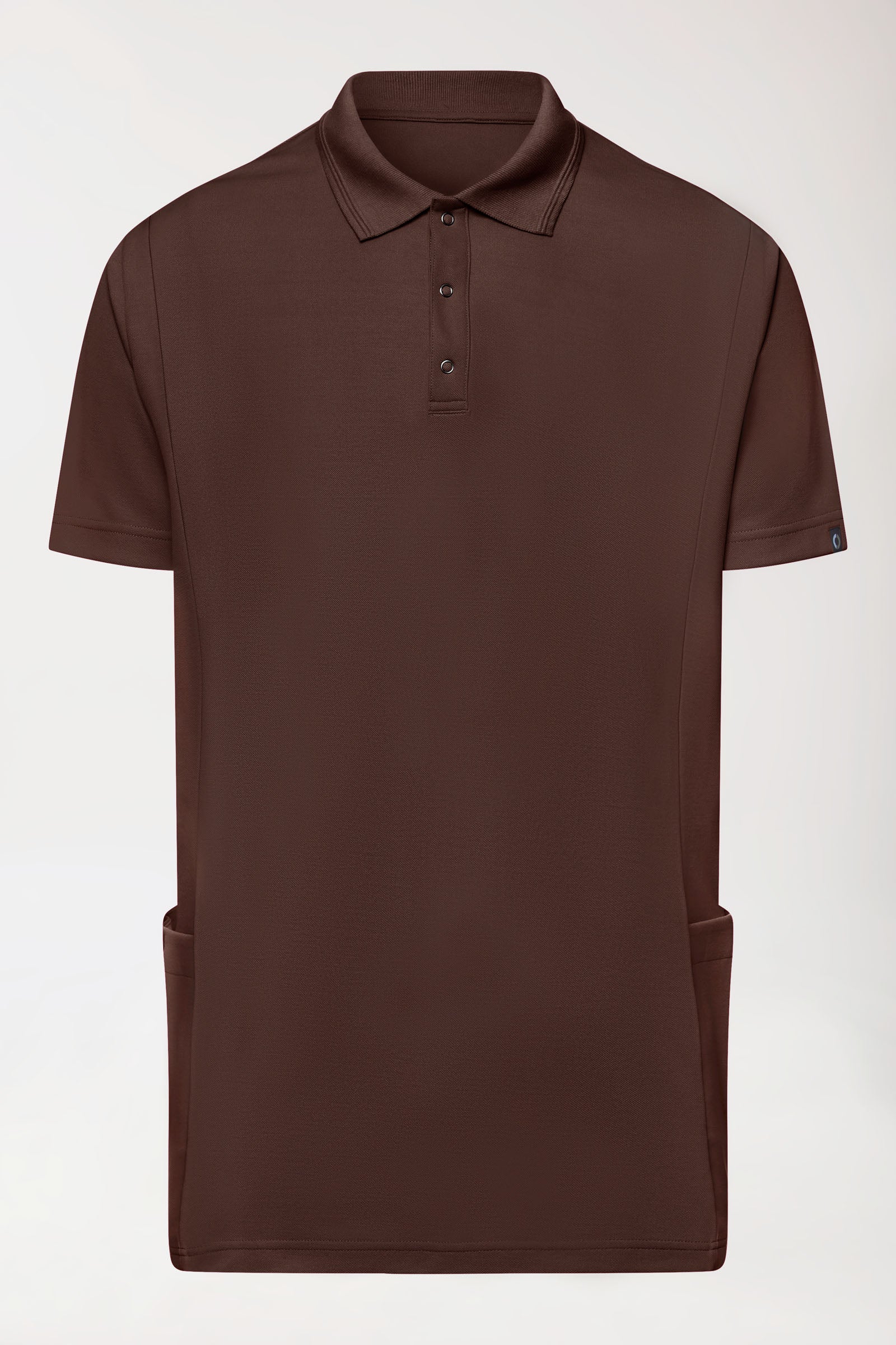 COMFY FLEX Stretch Schlupfkasack Herren - Polokragen coffee