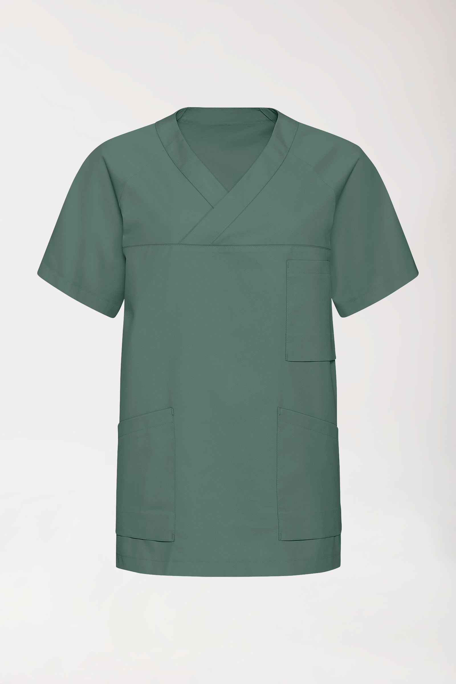 CORE Schlupfkasack Herren - V-Ausschnitt dunkelgrün, Vorderansicht