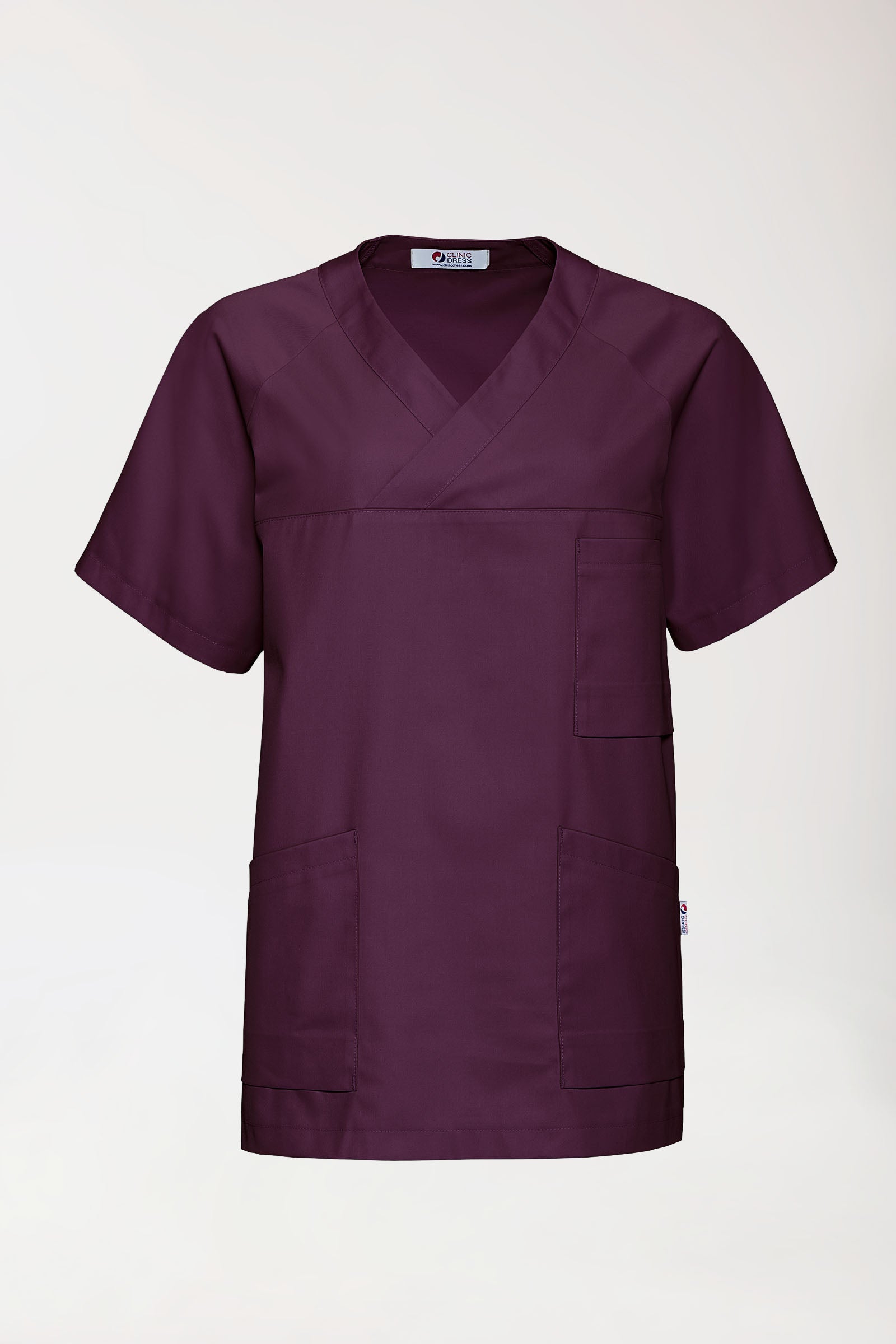 CORE Schlupfkasack Herren - V-Ausschnitt pflaume, Vorderansicht