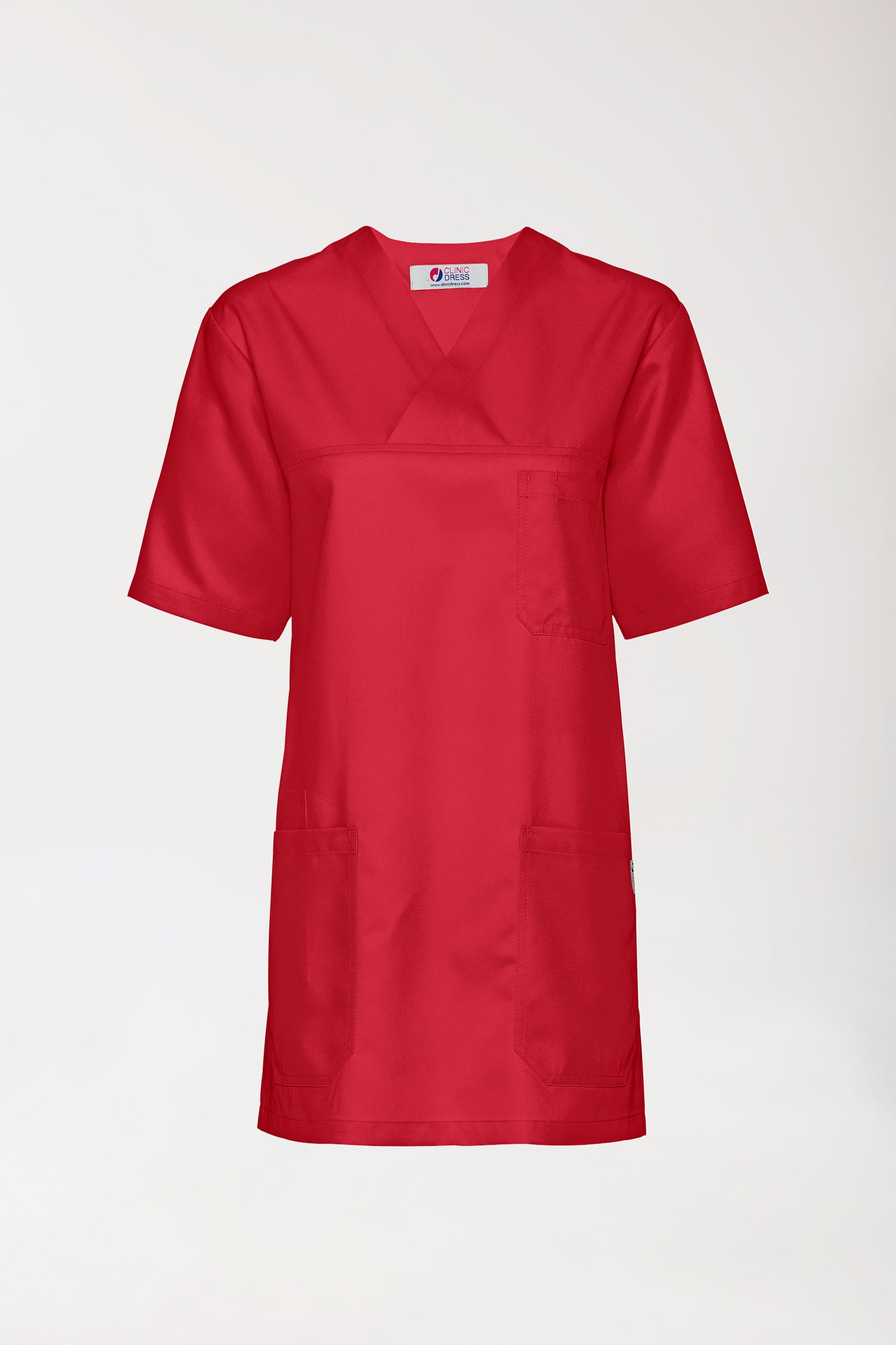 GREEN Schlupfkasack Herren - V-Ausschnitt rot